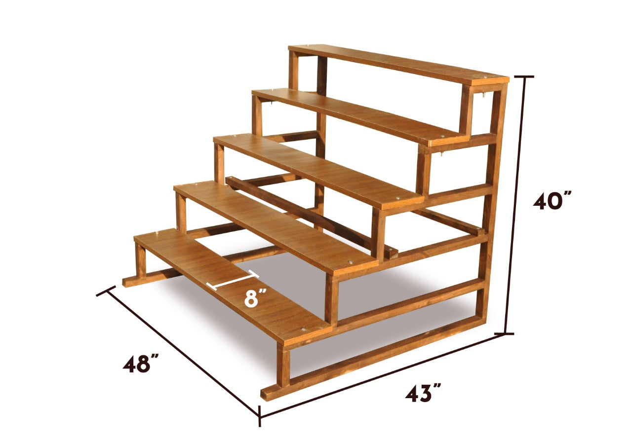 5-stufiger, zerlegbarer, fünfstufiger Golu-Ständer aus Holz