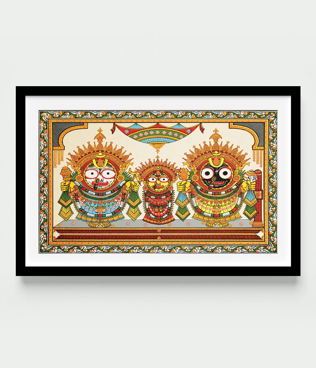 The Jagannath Darbar Pattachitra Art Painting For Home Wall Decor On Canvas (Made to Order)