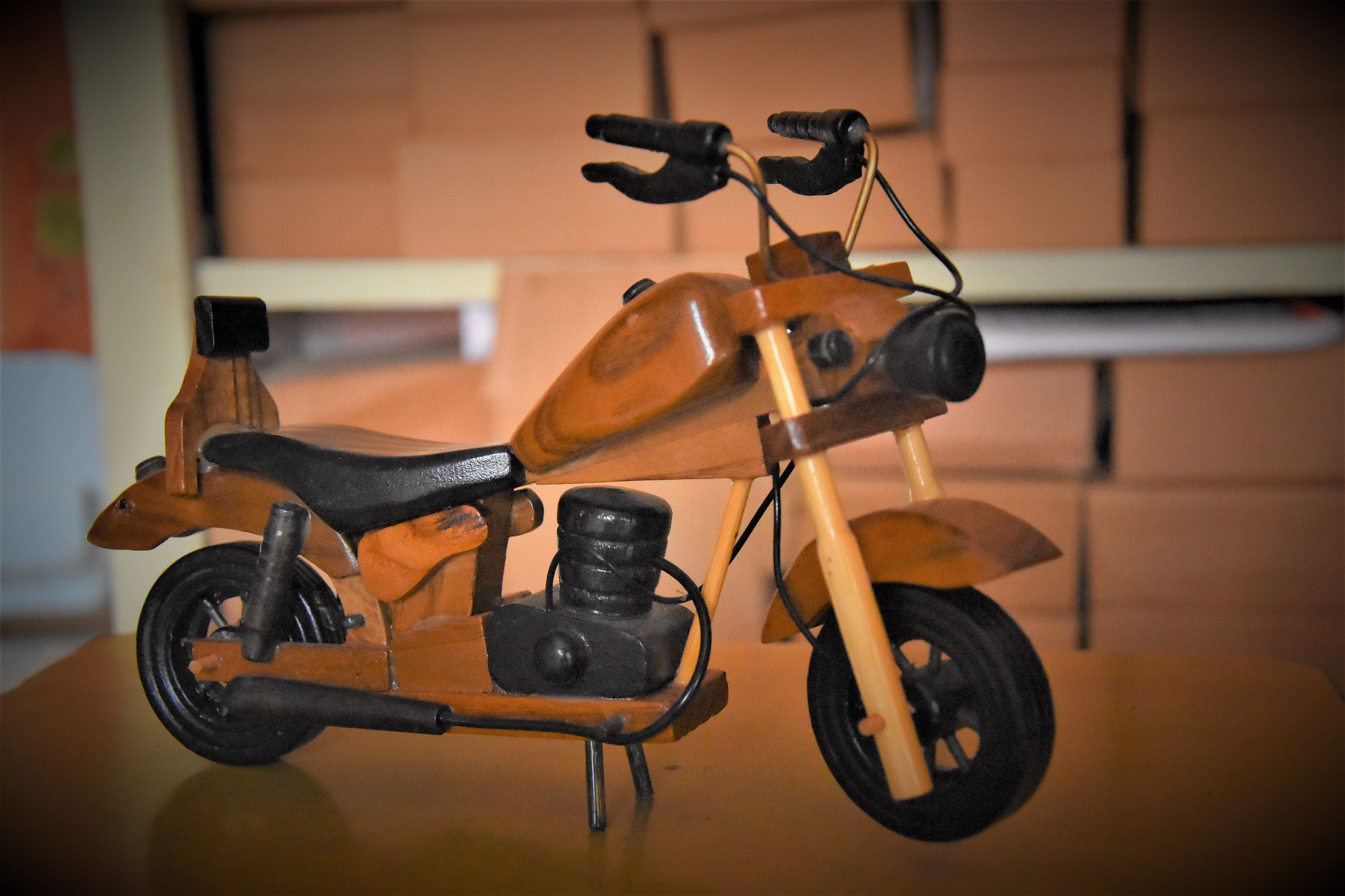 Wooden Handcrafted Bike Functional Model