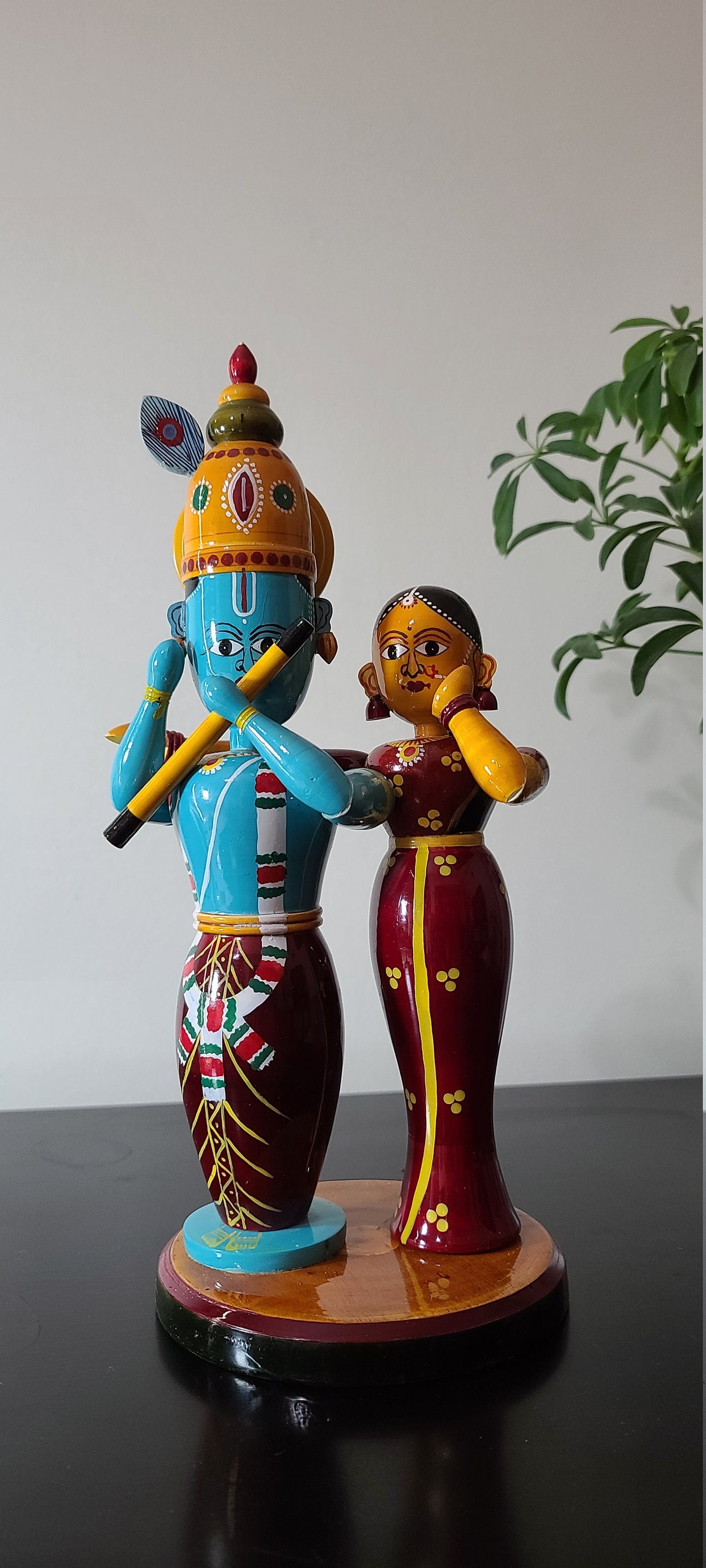 Handgefertigte Radha Krishna Idol/Hare krishna/Srikrishna Gopika Figur