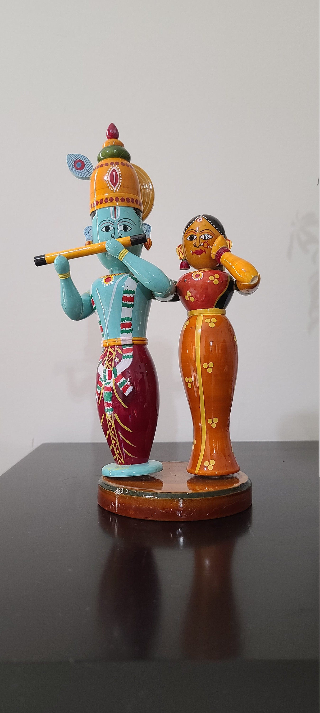 Handmade Radha Krishna Idol/Hare krishna/ Srikrishna Gopika Figurine