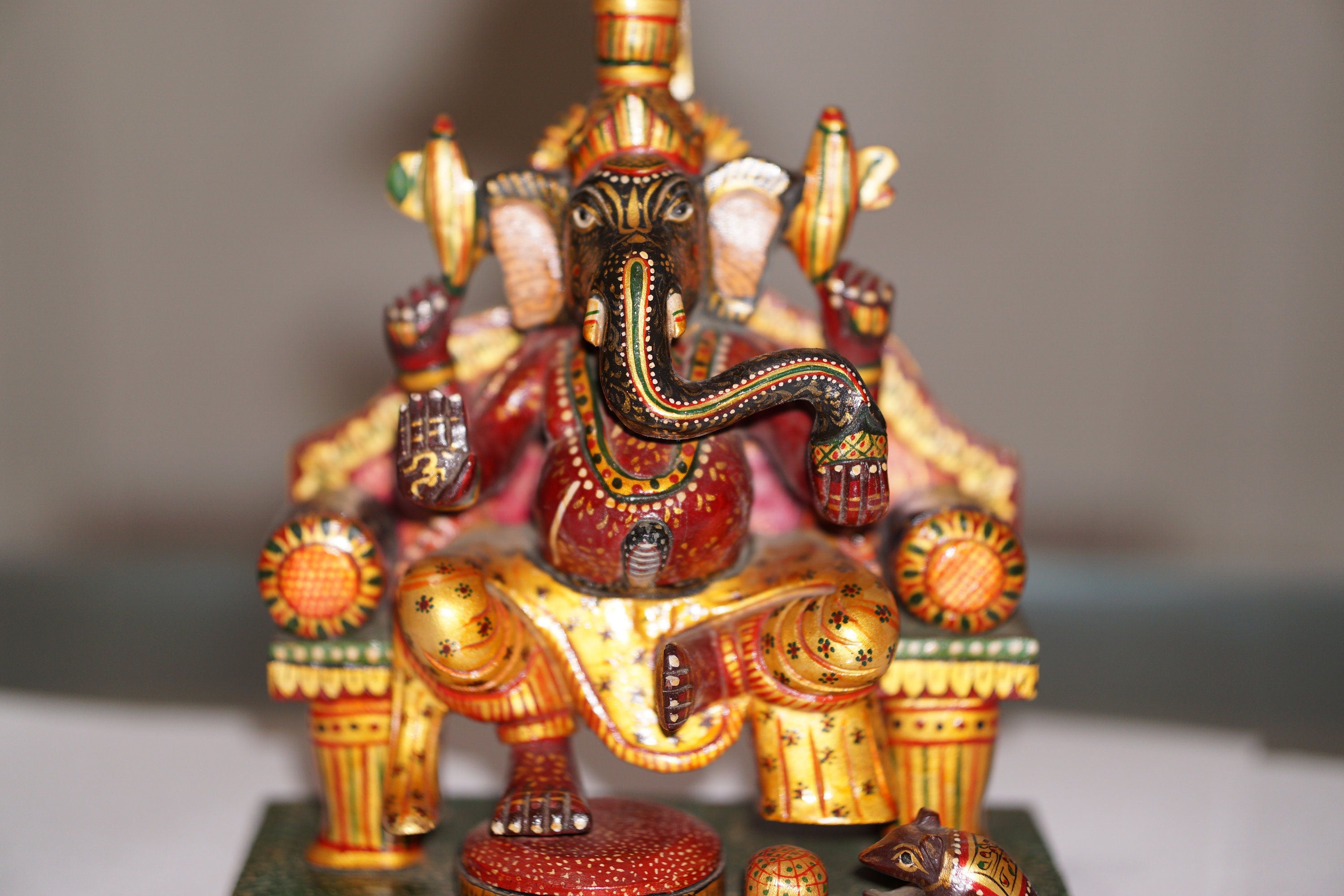 Lord Ganapathi/ Lord Ganesha Handcrafted Wooden Statue