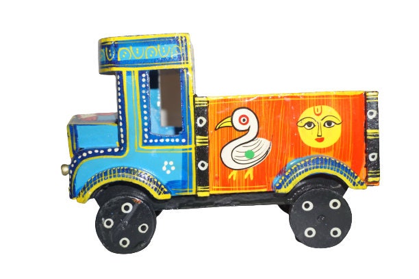 Wooden Handmade Functional Truck/ Lorry (Kondapalli Toys) I Indian Home Decor I Toddler Toys I Ecofriendly Toy