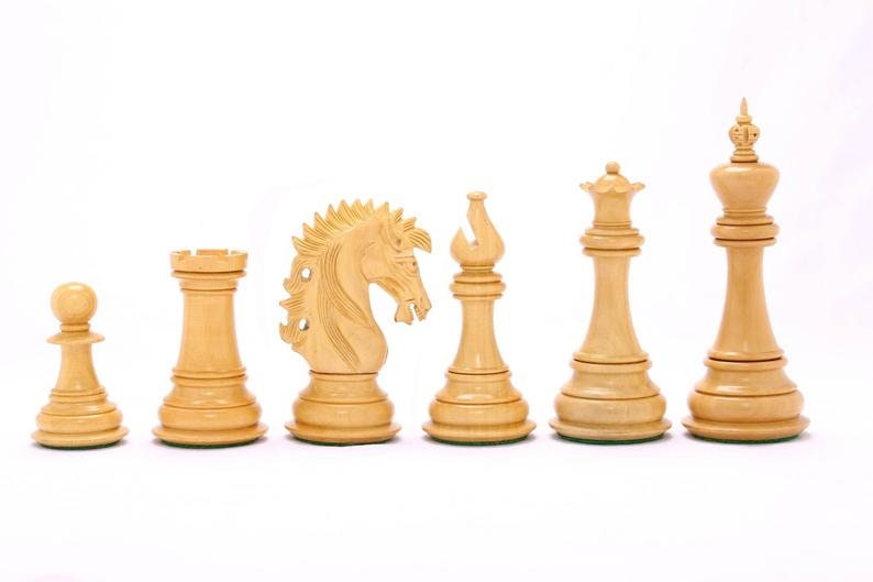 Free Gift | The Ruffian American Series Staunton Chess Pieces 4.8" King Size valentine's day gift/ Mothers day gift
