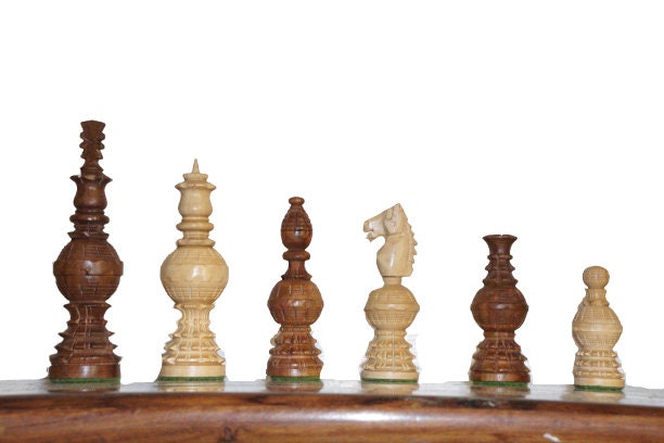 Hand carved Gigantic Globe Series Chess Pieces King Size 5.25"