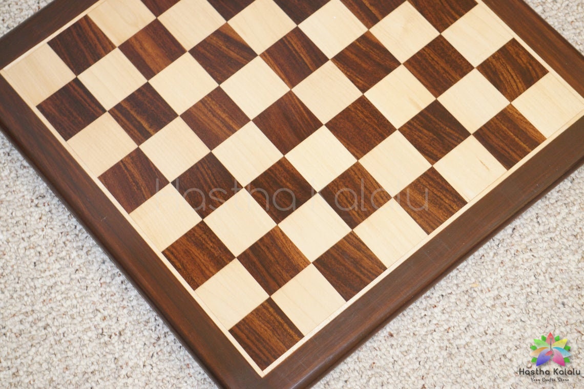 Handmade, Anjan wood, Dark Brown, Tournament Chess Board 19" (50 mm)