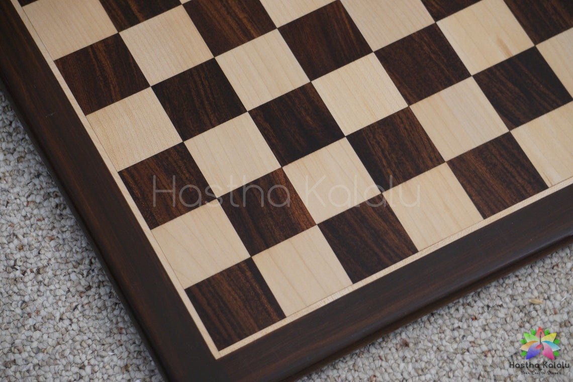 Handmade, Anjan wood, Dark Brown, Tournament Chess Board 19" (50 mm)