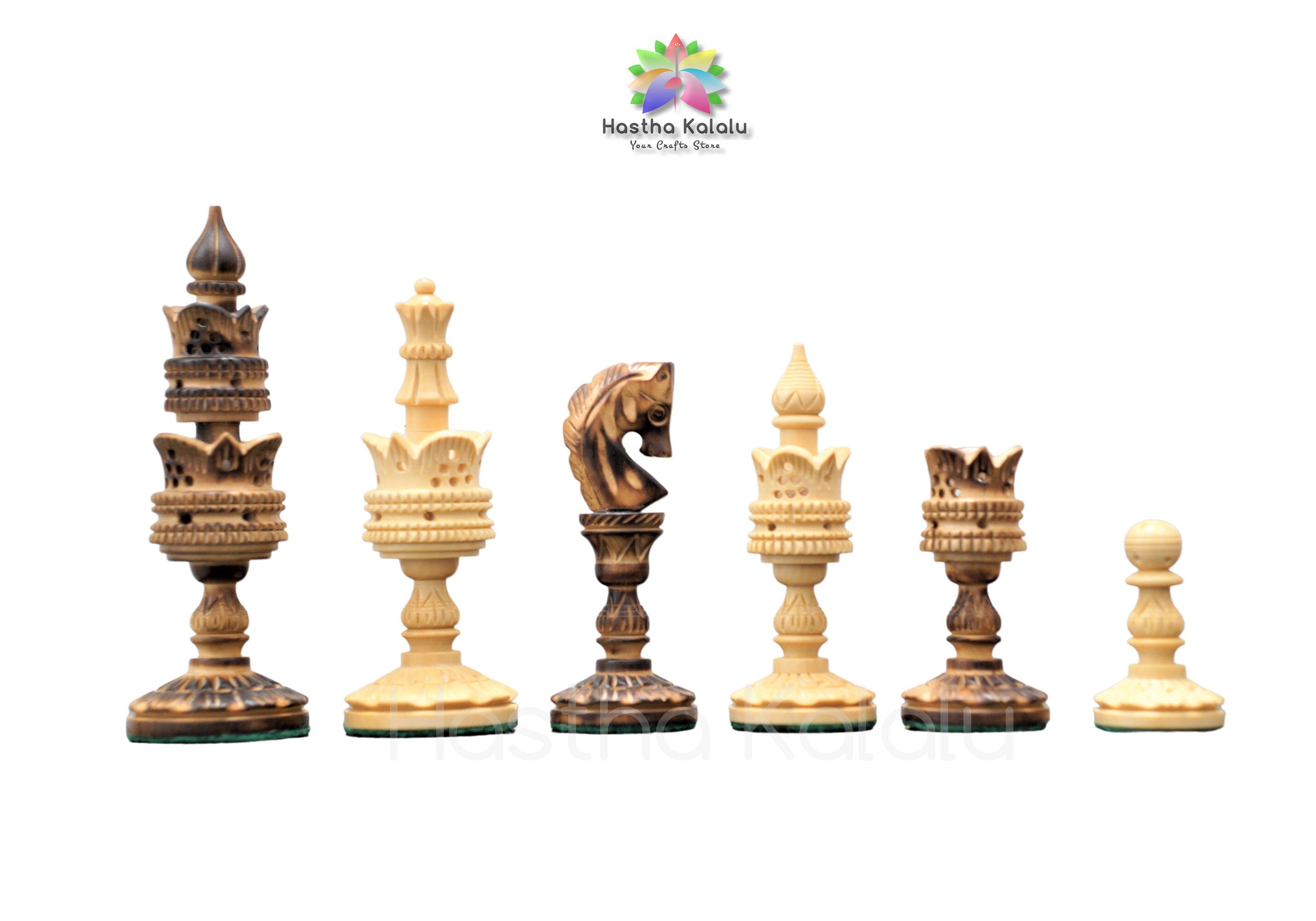 Burnt Lotus Series/ Modern Selenus Series Chess Pieces