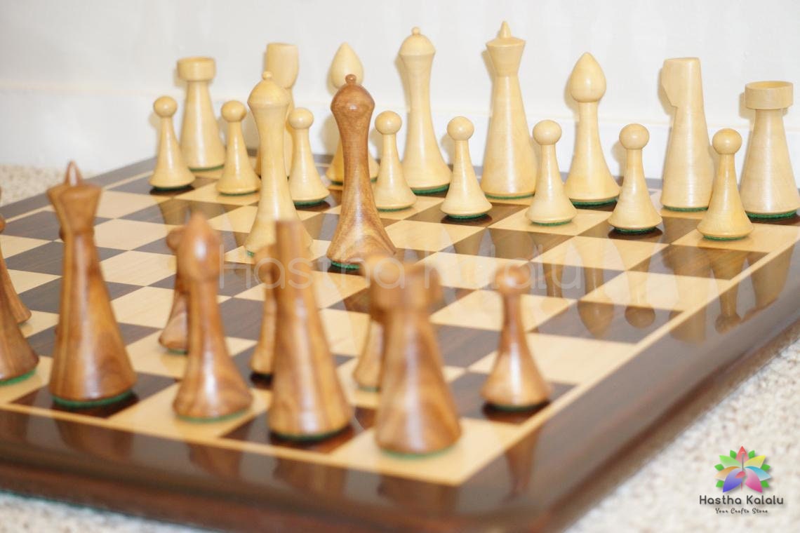Reproduced Hermann Ohme/Minimalist Style Weighted Chess Pieces