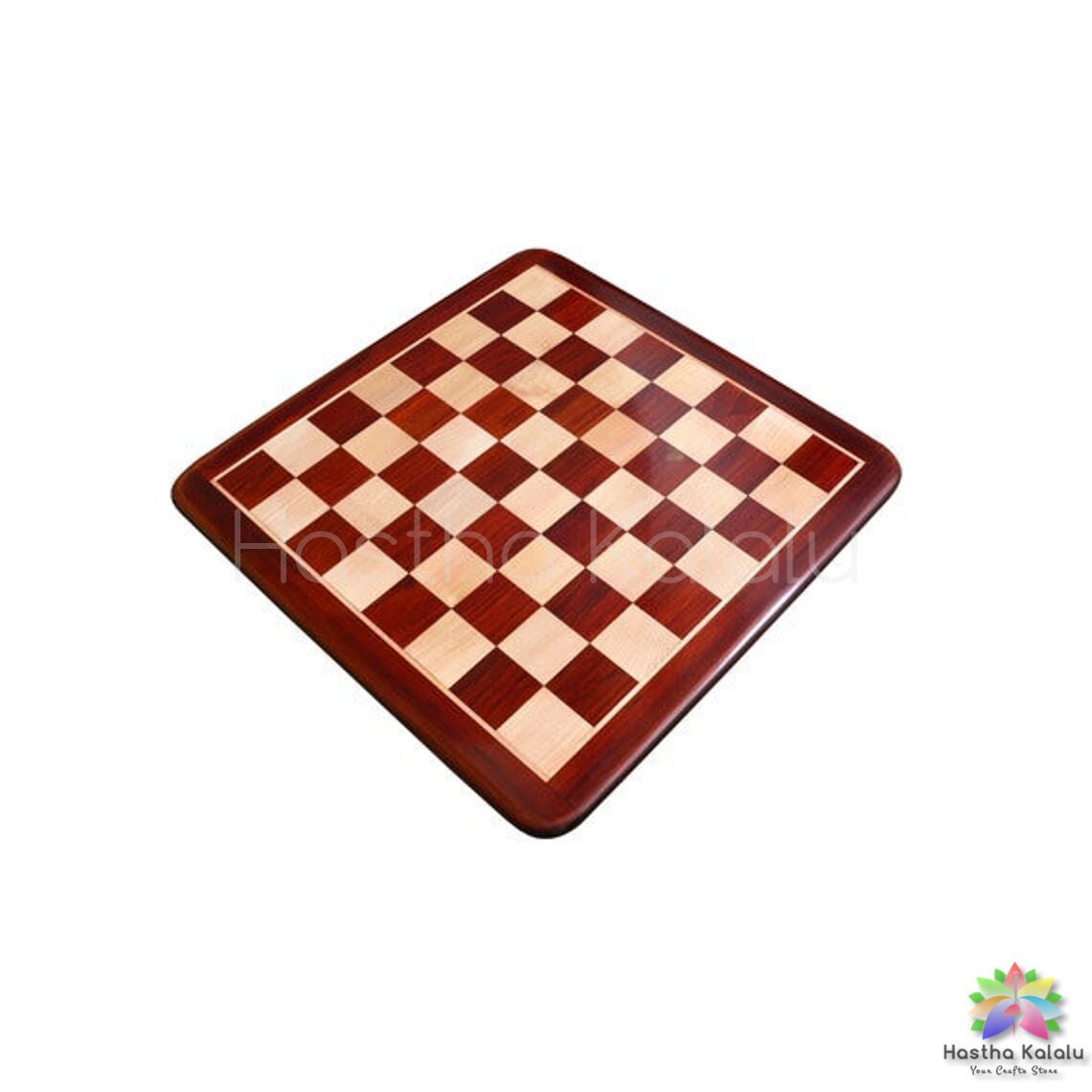 Handmade Classic Tournament Style Bud Rosewood Flat Chess Board