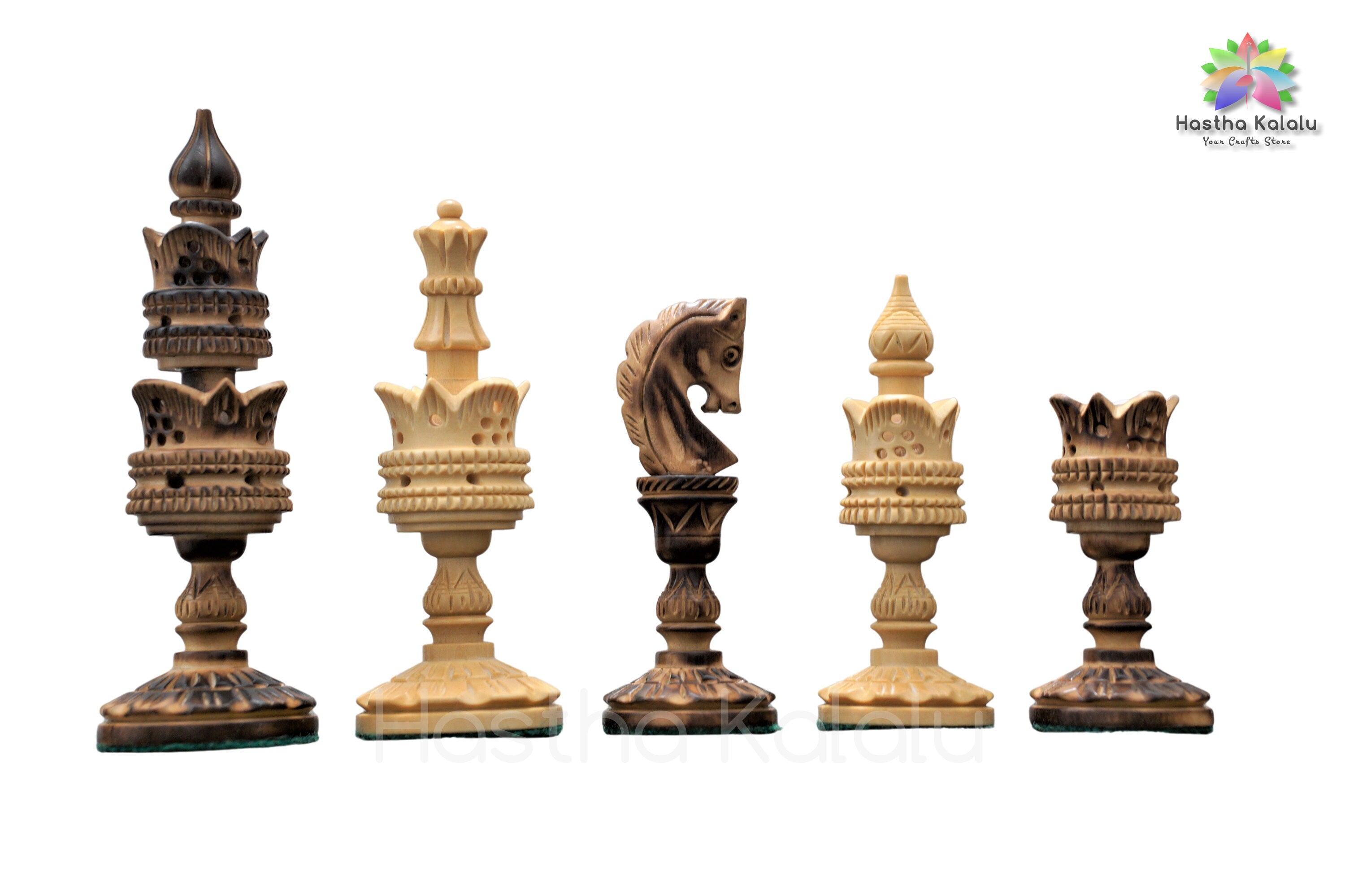 Burnt Lotus Series/ Modern Selenus Series Chess Pieces