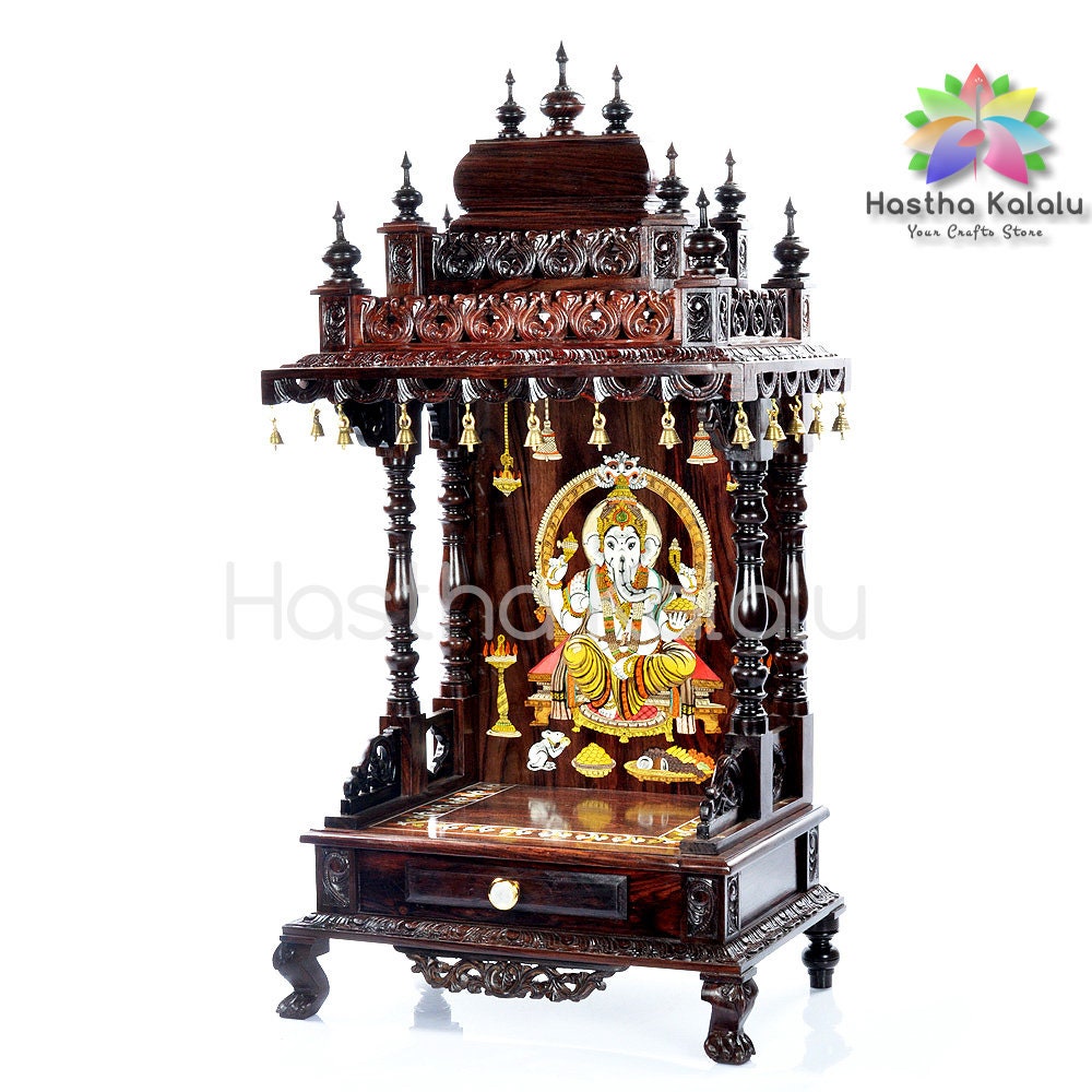 Vasantha Rosewood Temple with Inlayed Art (Made to Order)
