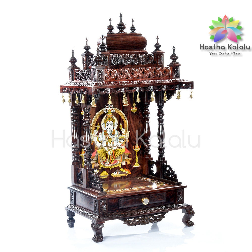 Vasantha Rosewood Temple with Inlayed Art (Made to Order)