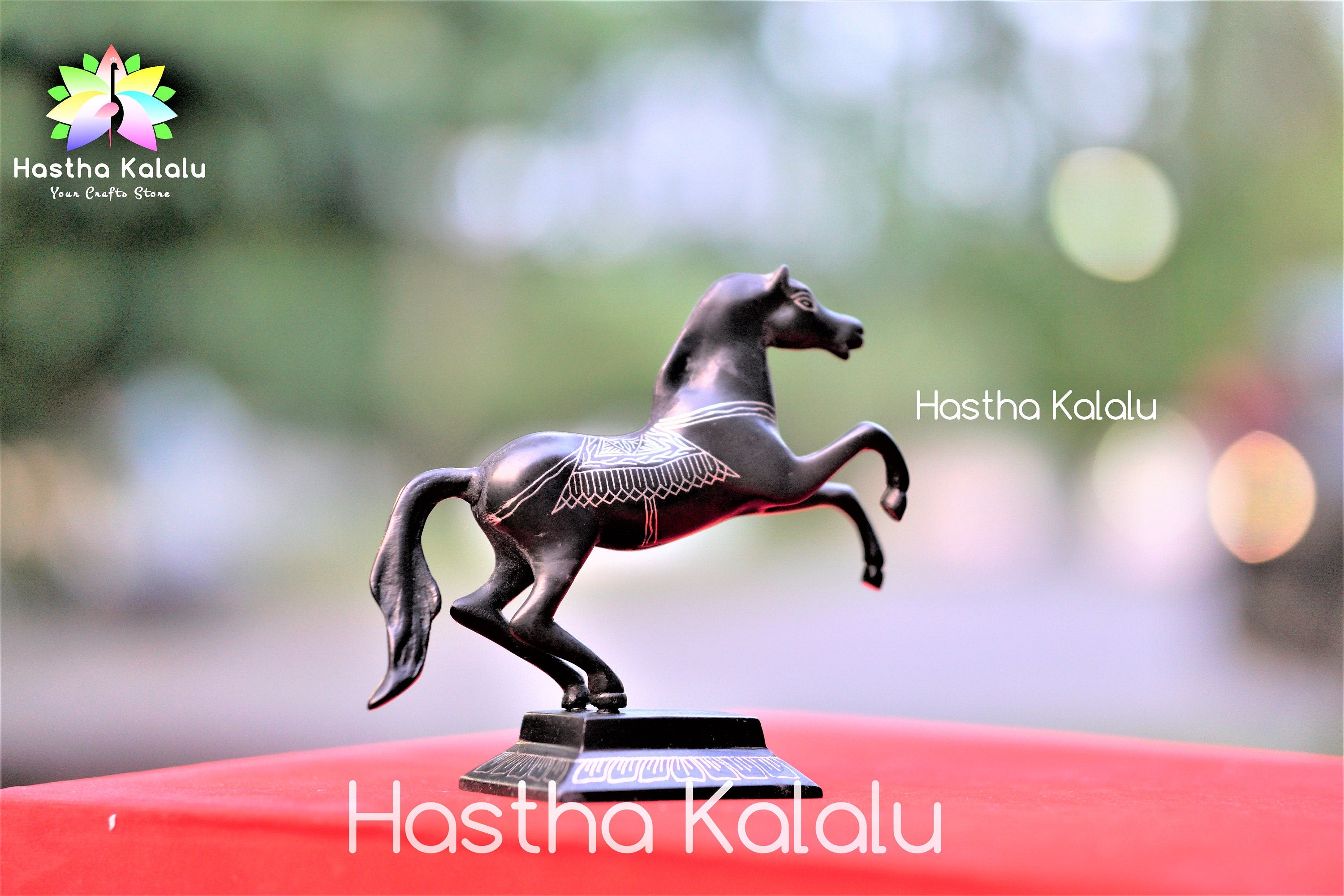 Inlaid metallic Curio - Horse/ A Perfect Gift (Bidri crafts)