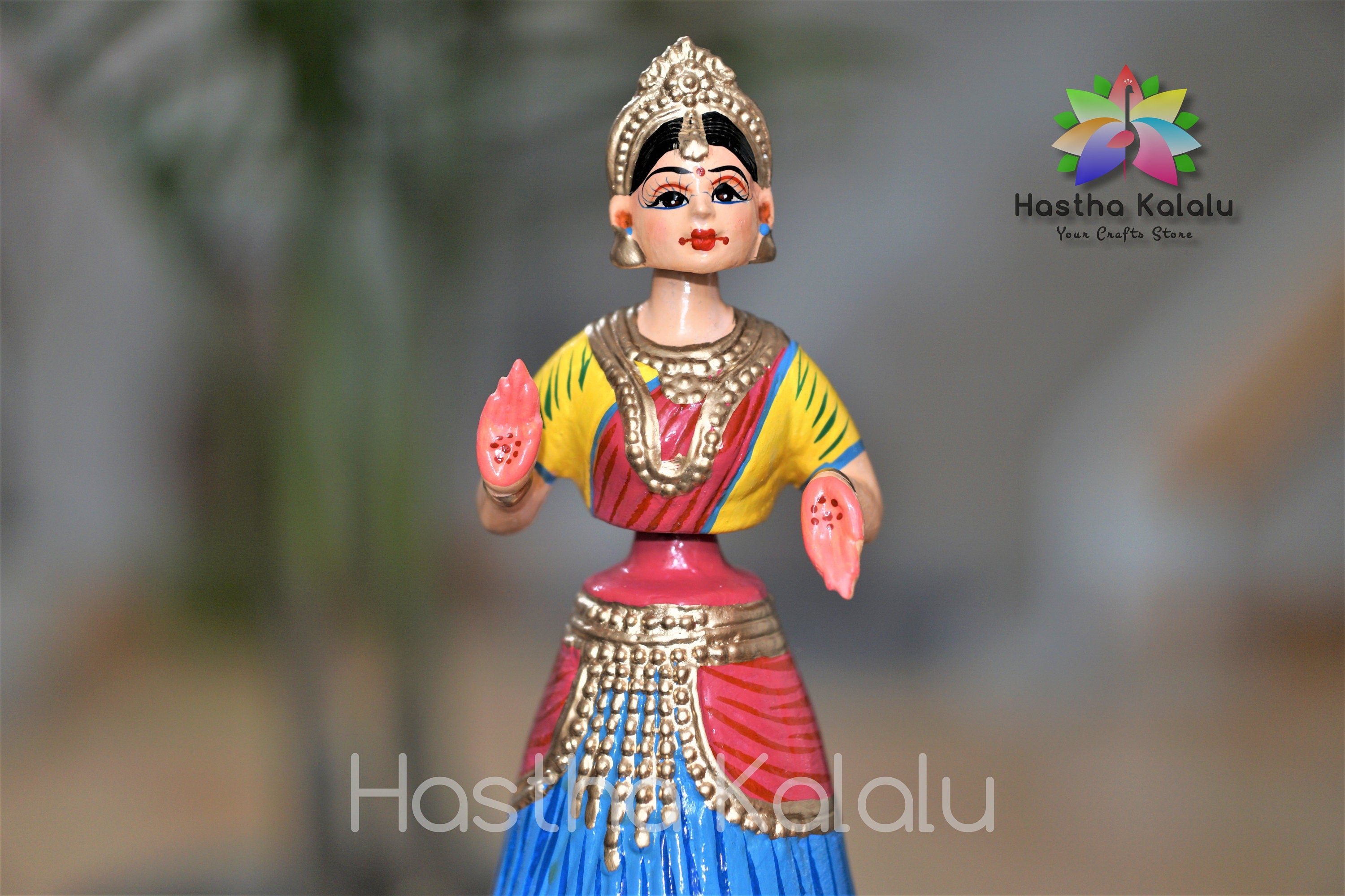 Kondapalli Dancing Doll | Papier mache dancing doll painted with acrylic colors