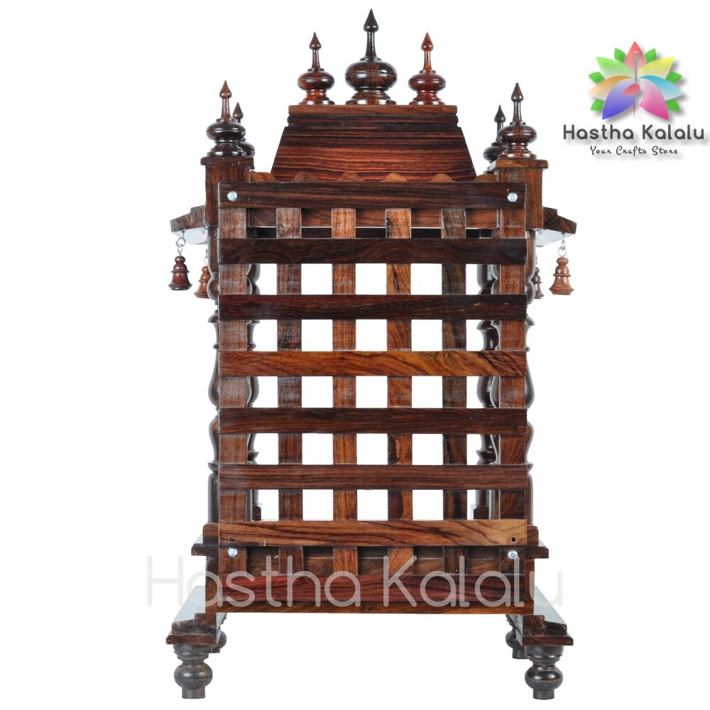 Aadhya Contemporary Jaali Style Teakwood/ Rosewood Pooja Mandir (Made to Order)