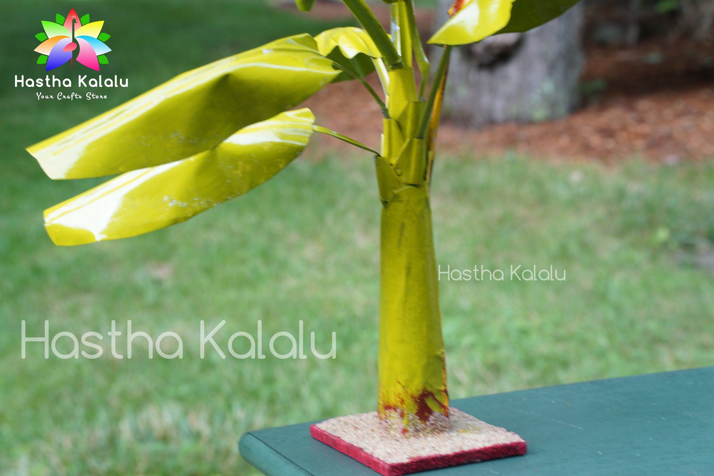 Handmade, Vegetable Color Painted Banana Tree Show Piece