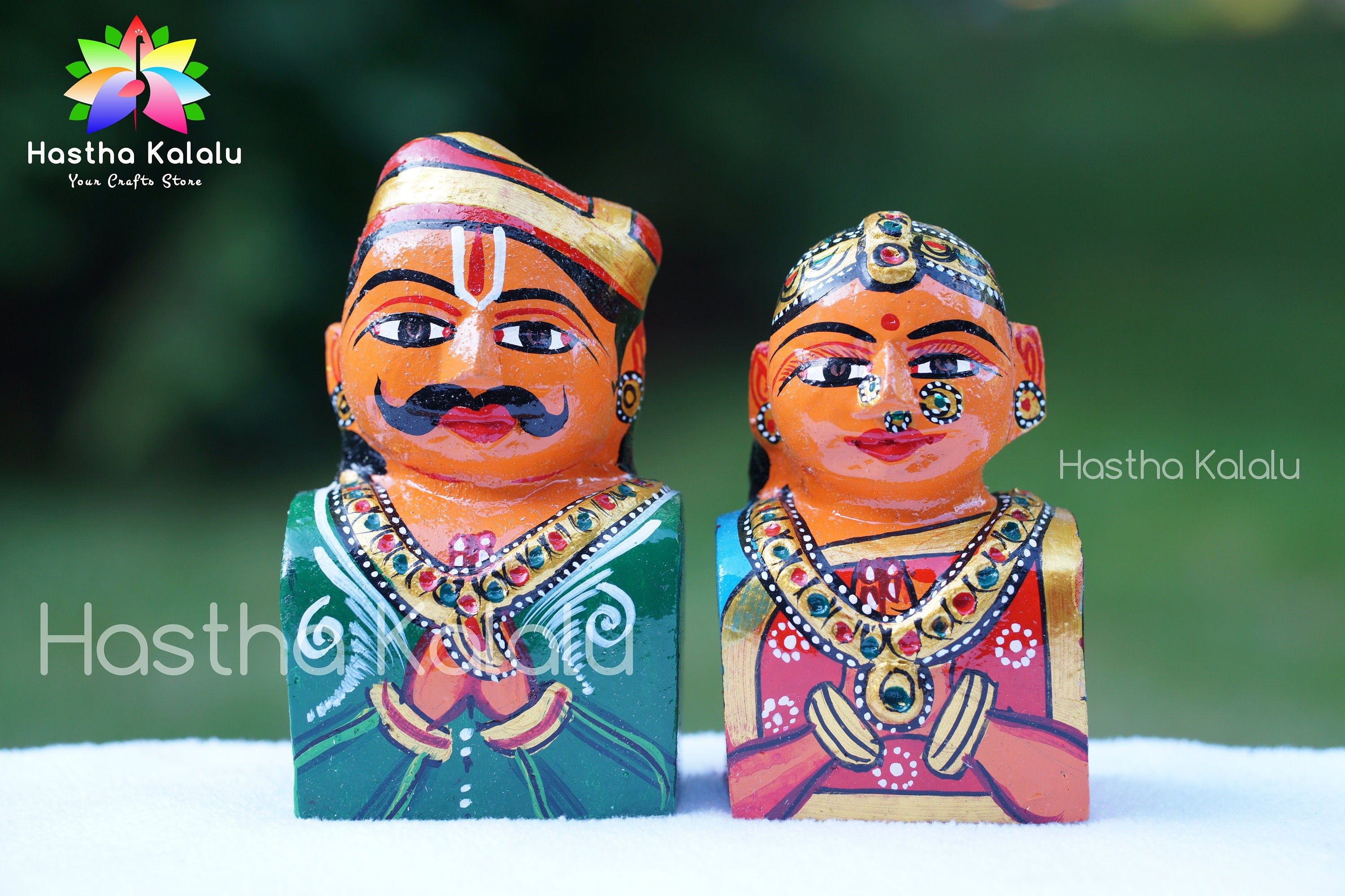 Handmade/ Vegetable Color Painted Welcome Couple