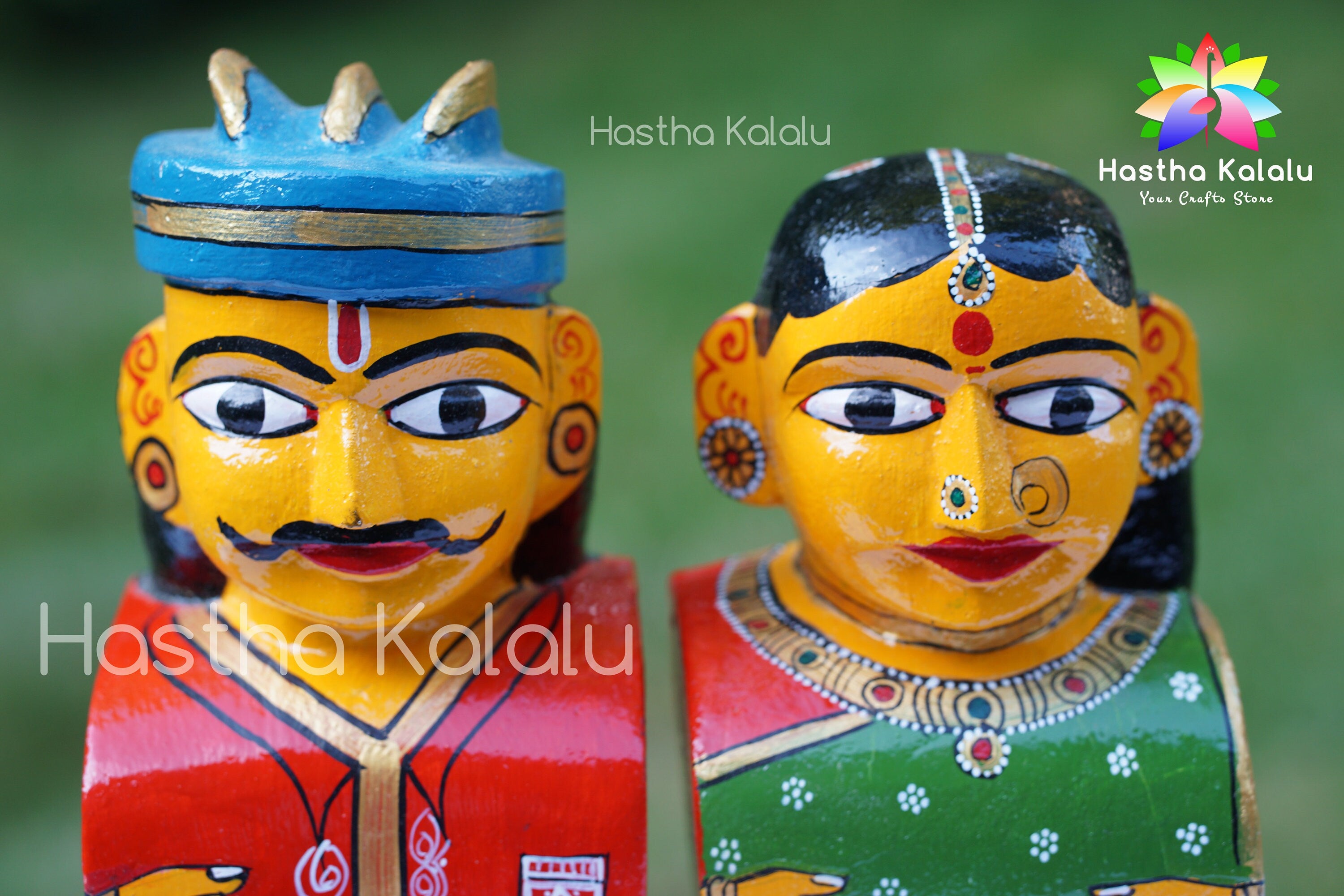 Handmade/ Vegetable Color Painted Welcome Couple