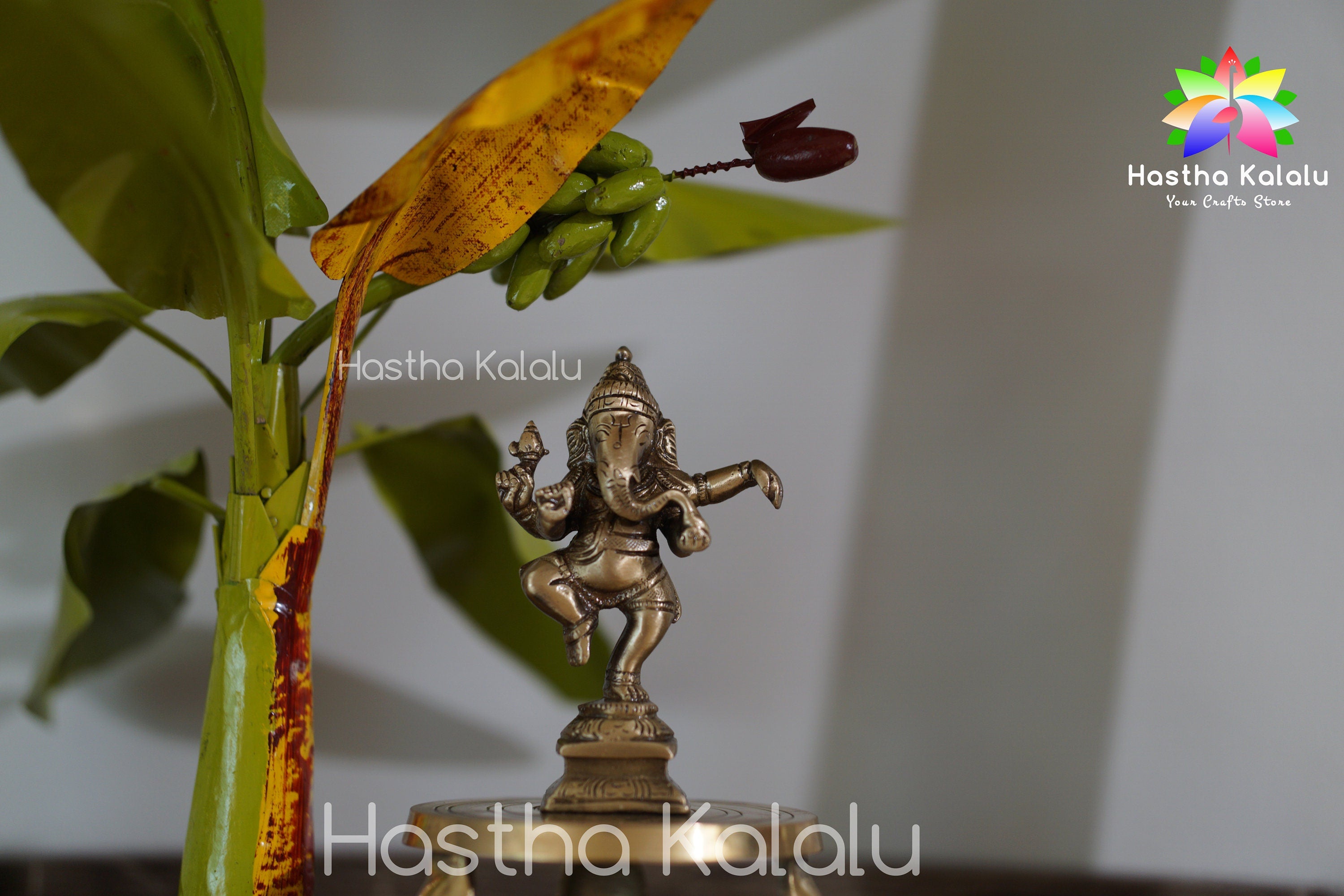 Brass Dancing Lord Ganesha Antique Showpiece