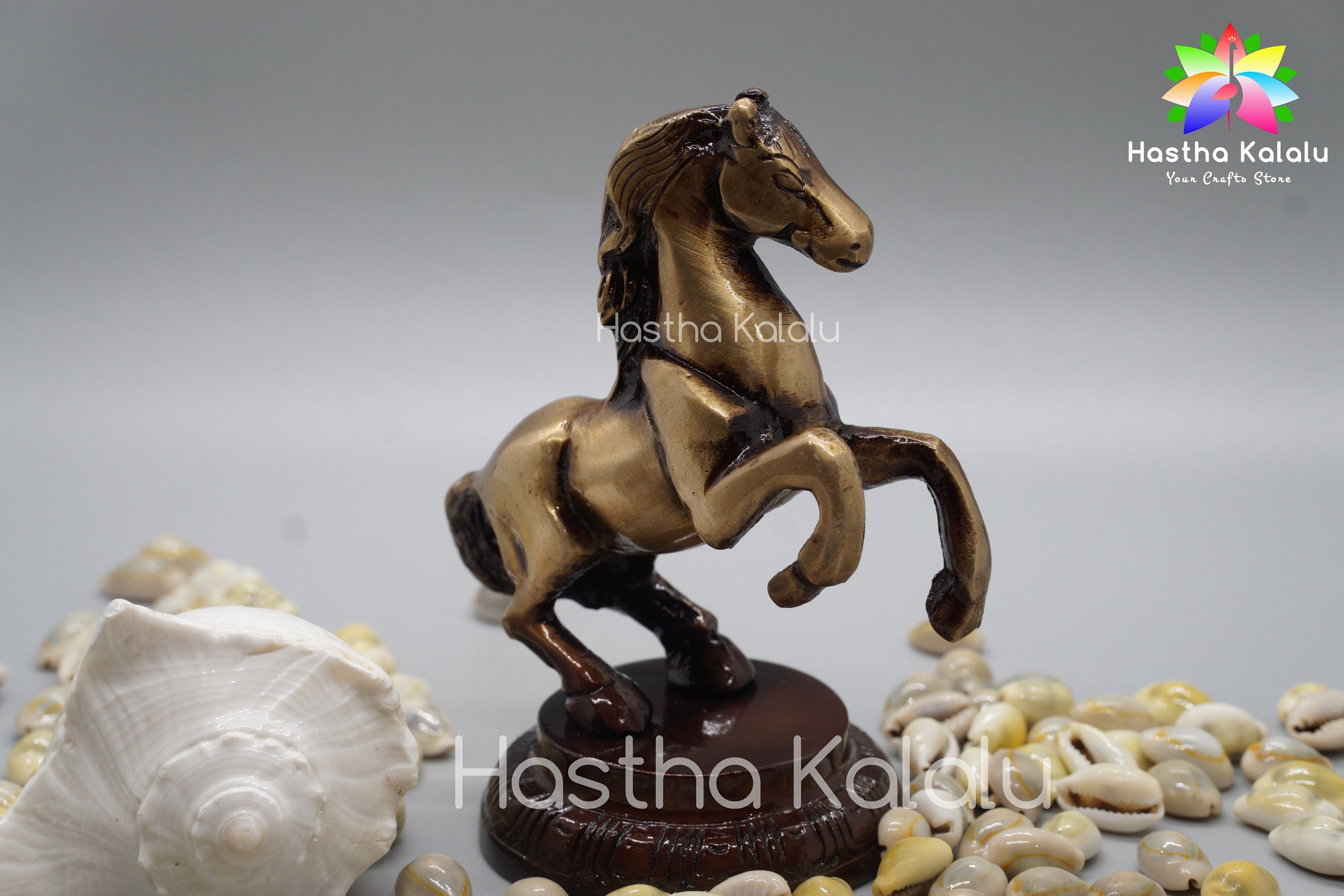 Brass Horse Tableware Antique Showpiece