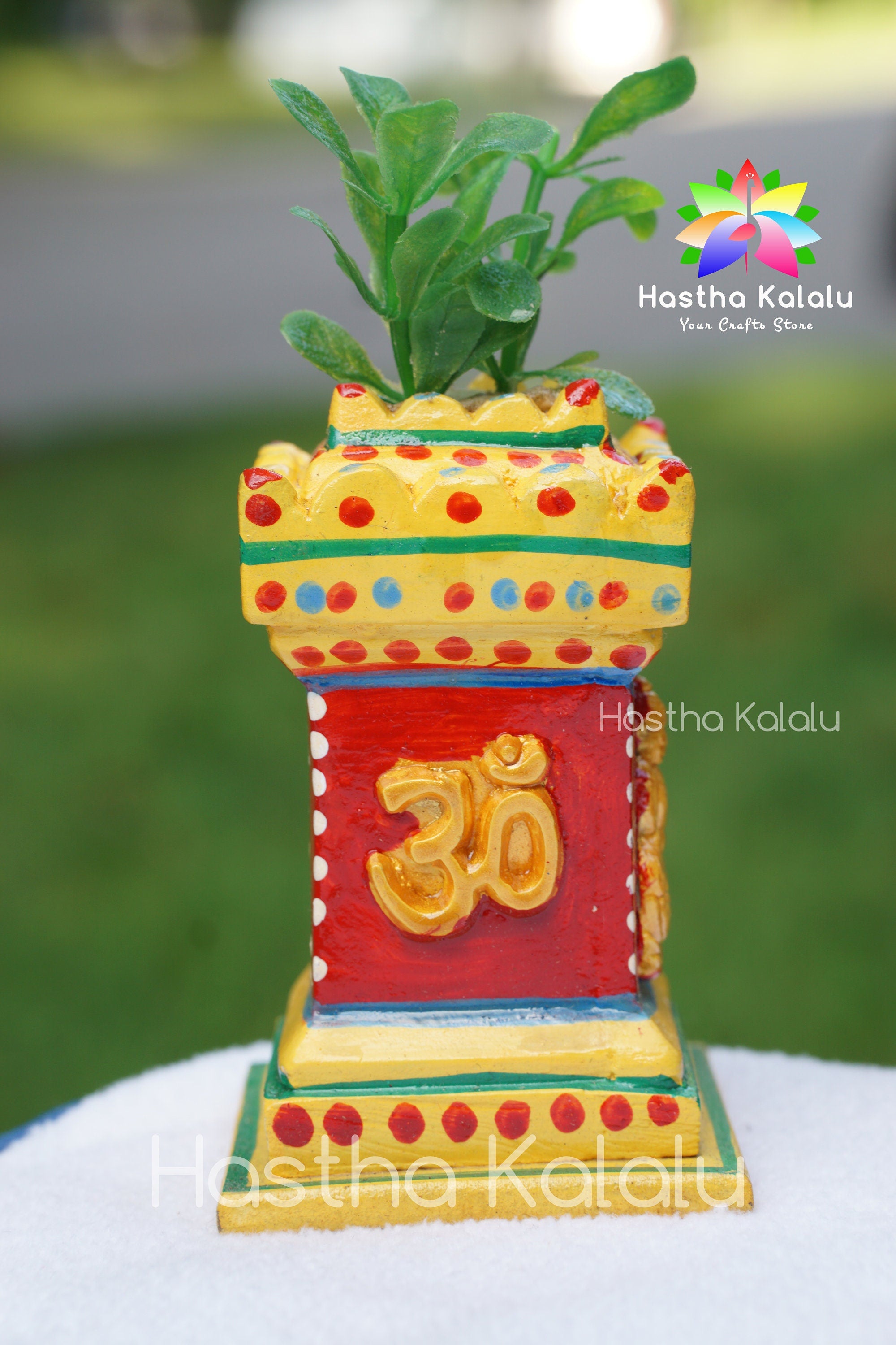 Handmade, Vegetable Color Painted Tulasi Kota Show Piece