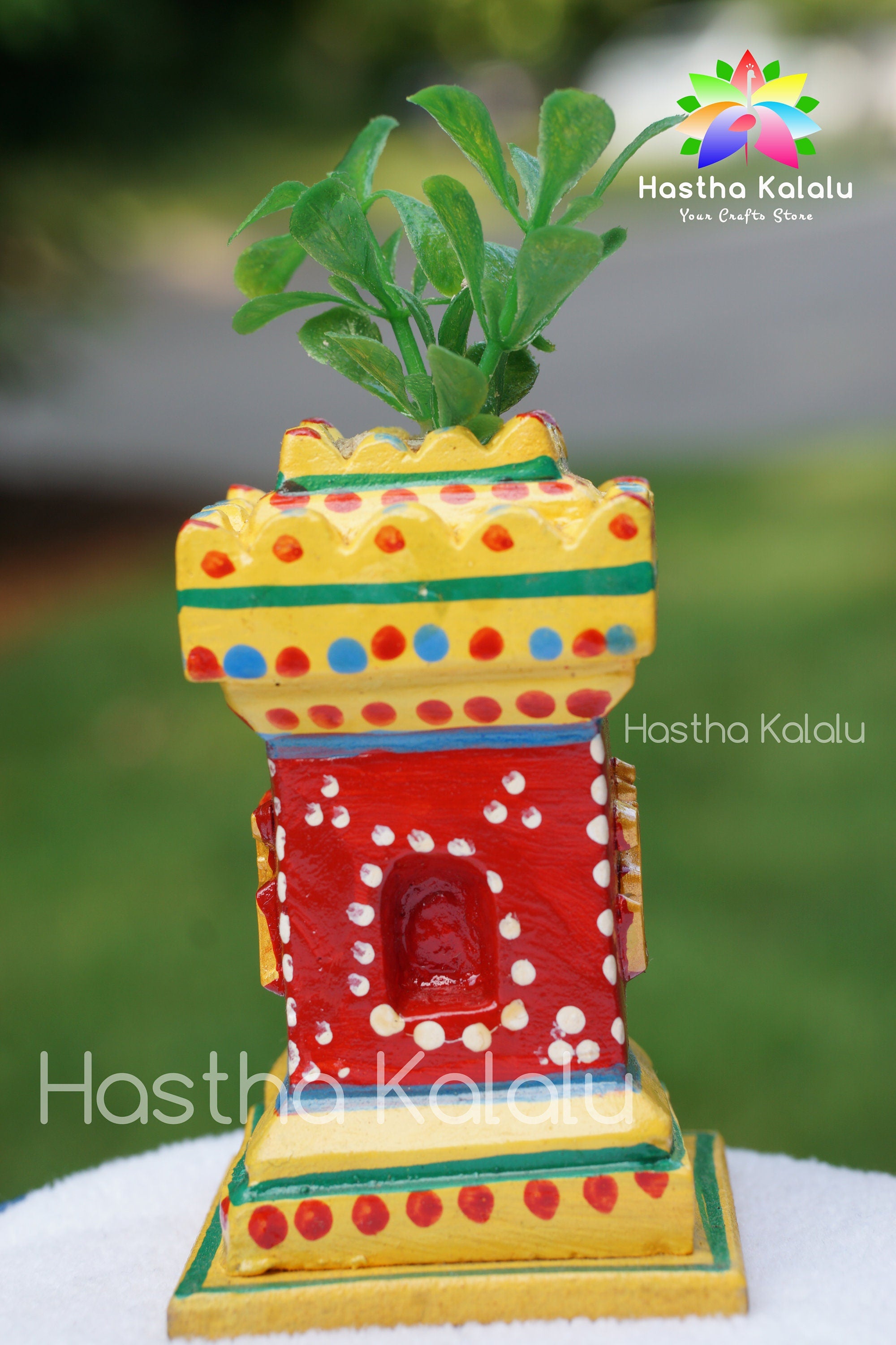 Handmade, Vegetable Color Painted Tulasi Kota Show Piece