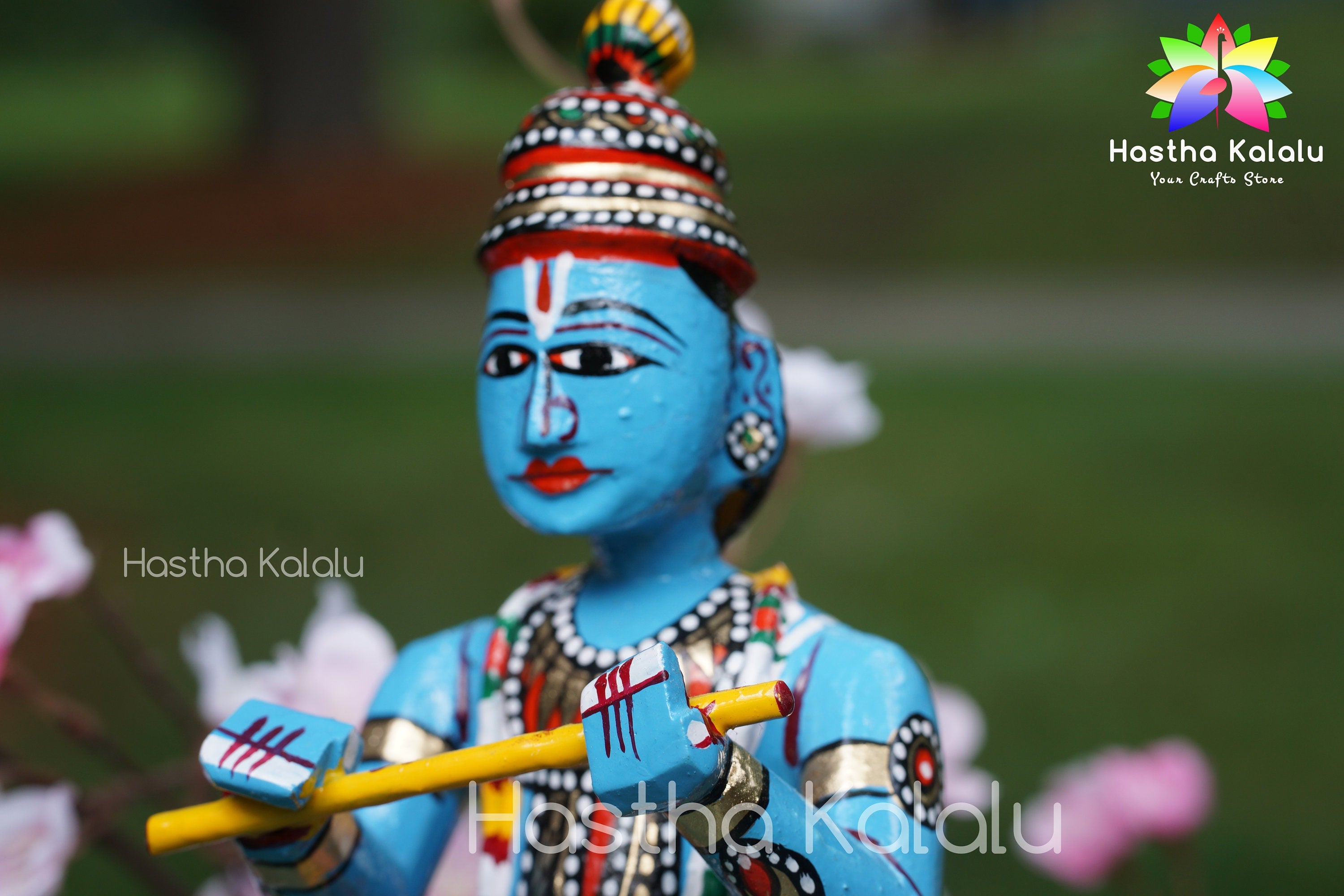 Lord Shri Krishna Figurine | Krishna playing Lute | Venu Gaana Krishna