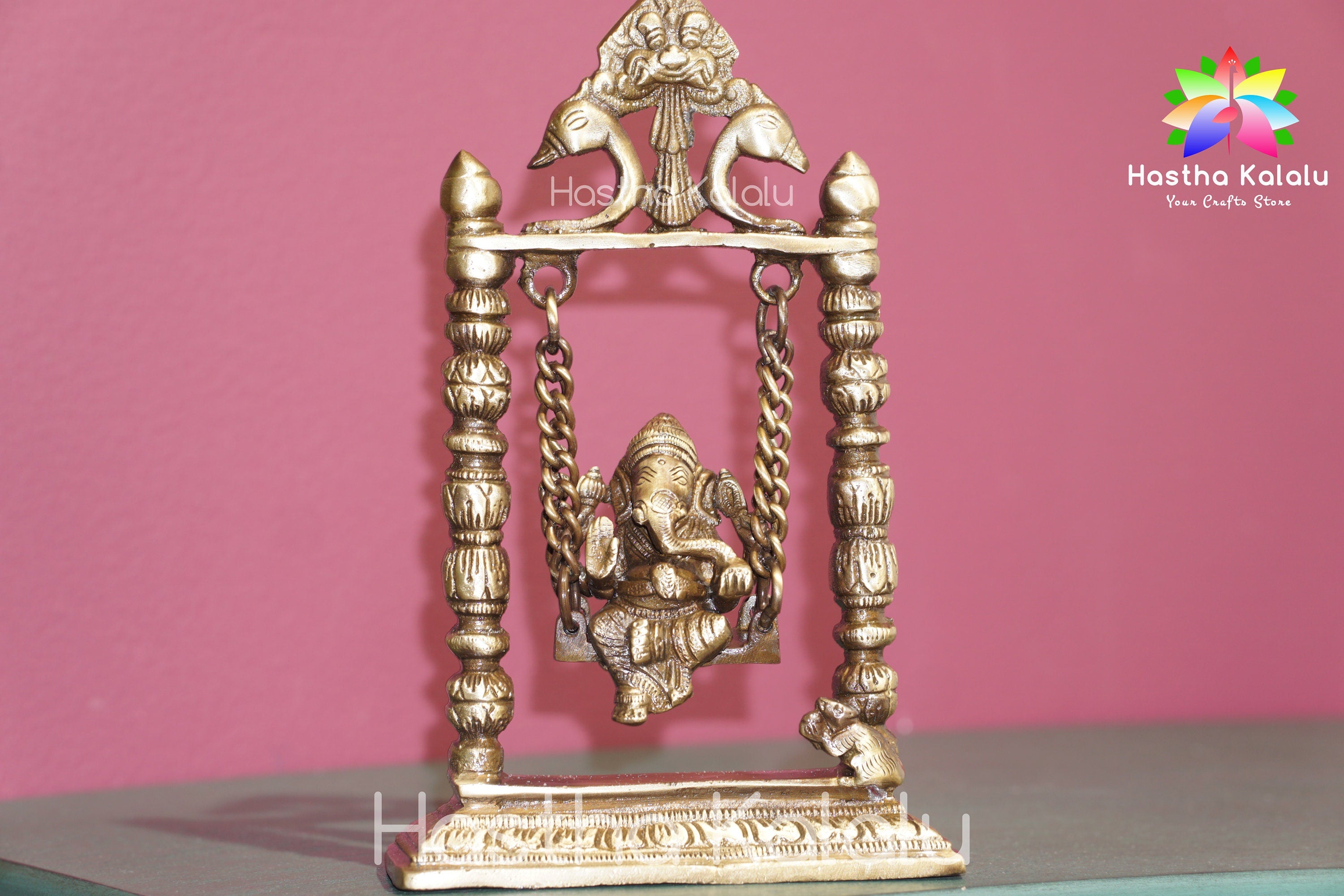Seigneur Ganesha en laiton sur Jhoola