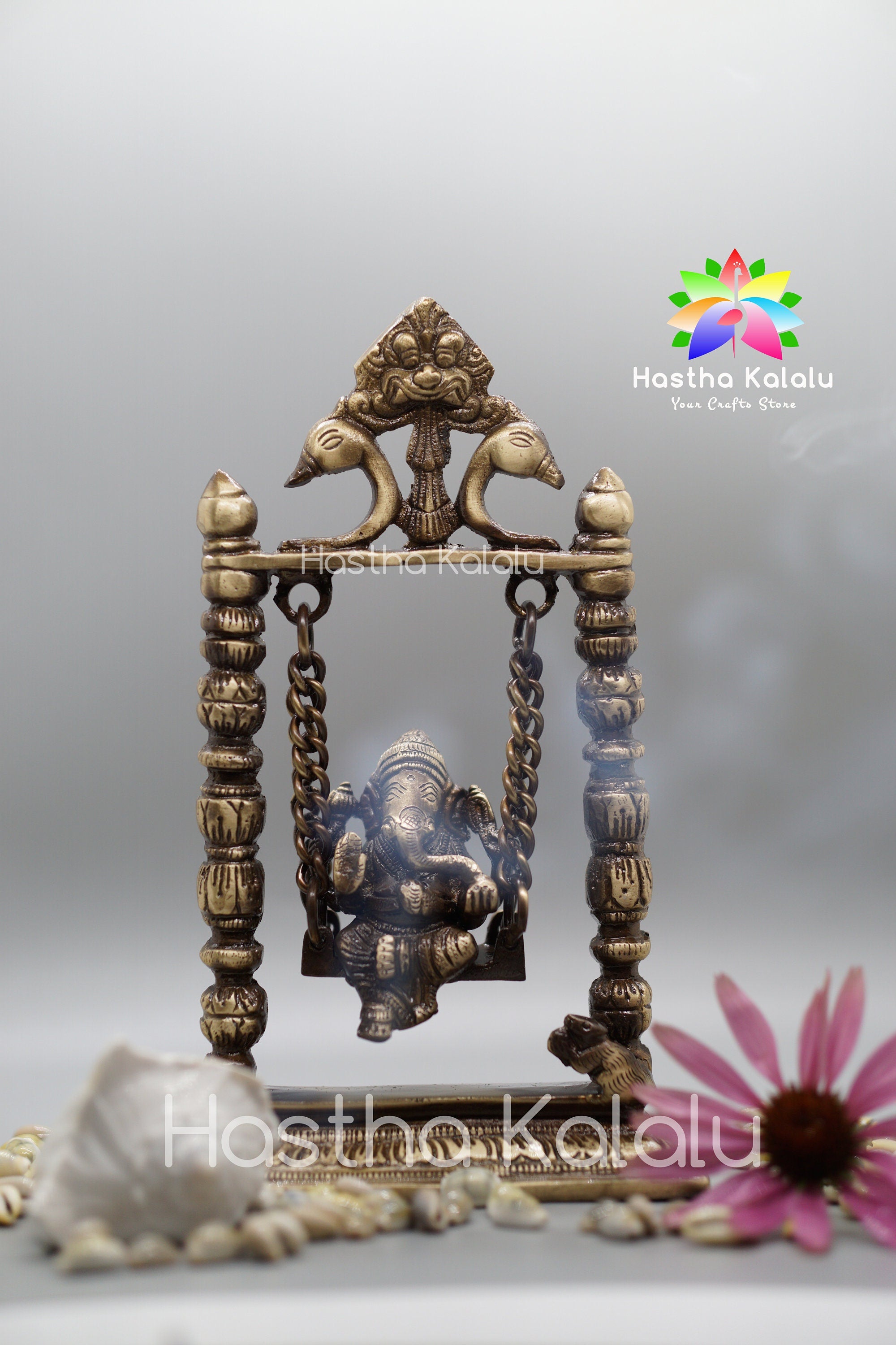 Brass Lord Ganesha on Jhoola