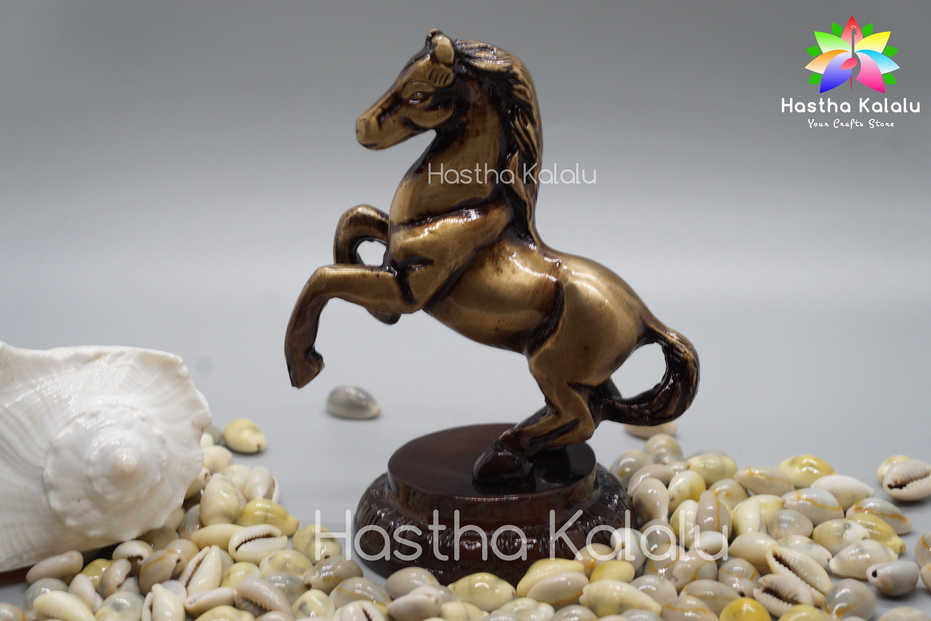 Brass Horse Tableware Antique Showpiece