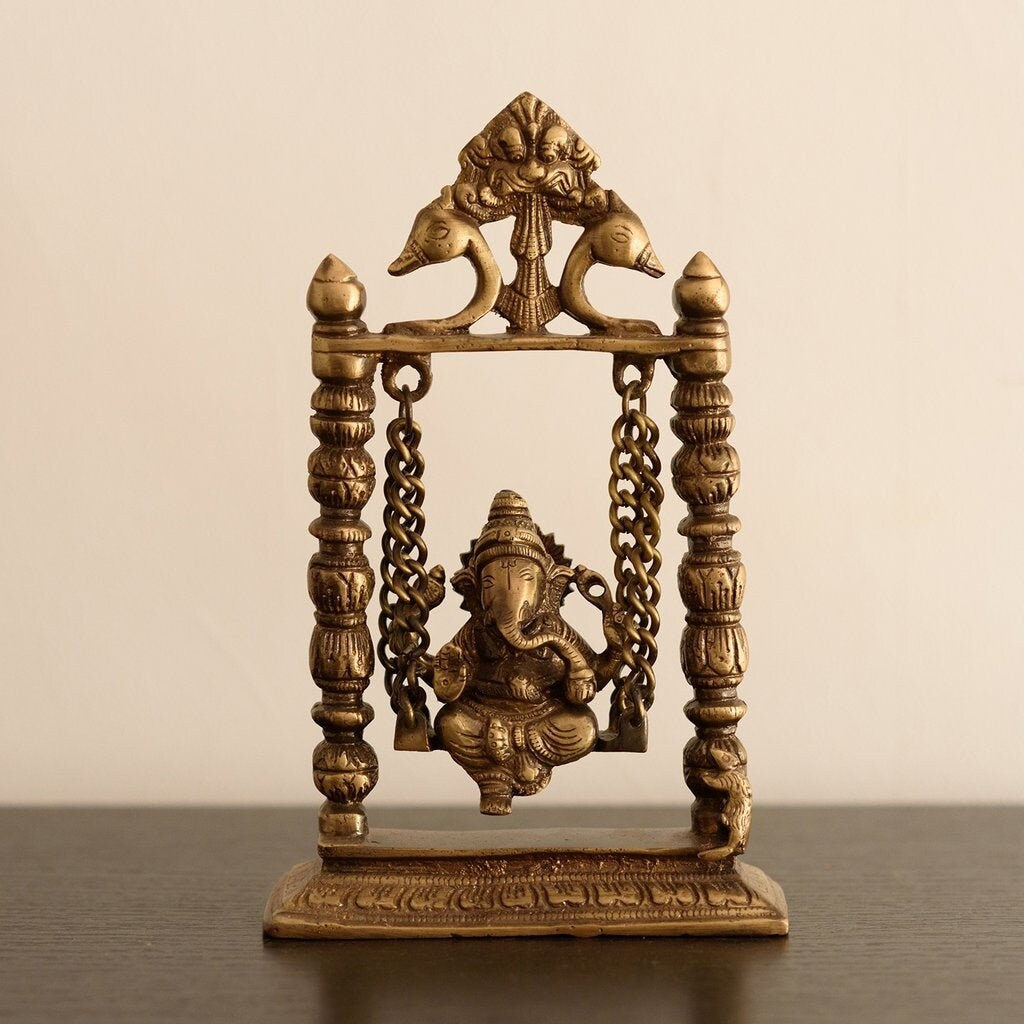 Brass Lord Ganesha on Jhoola