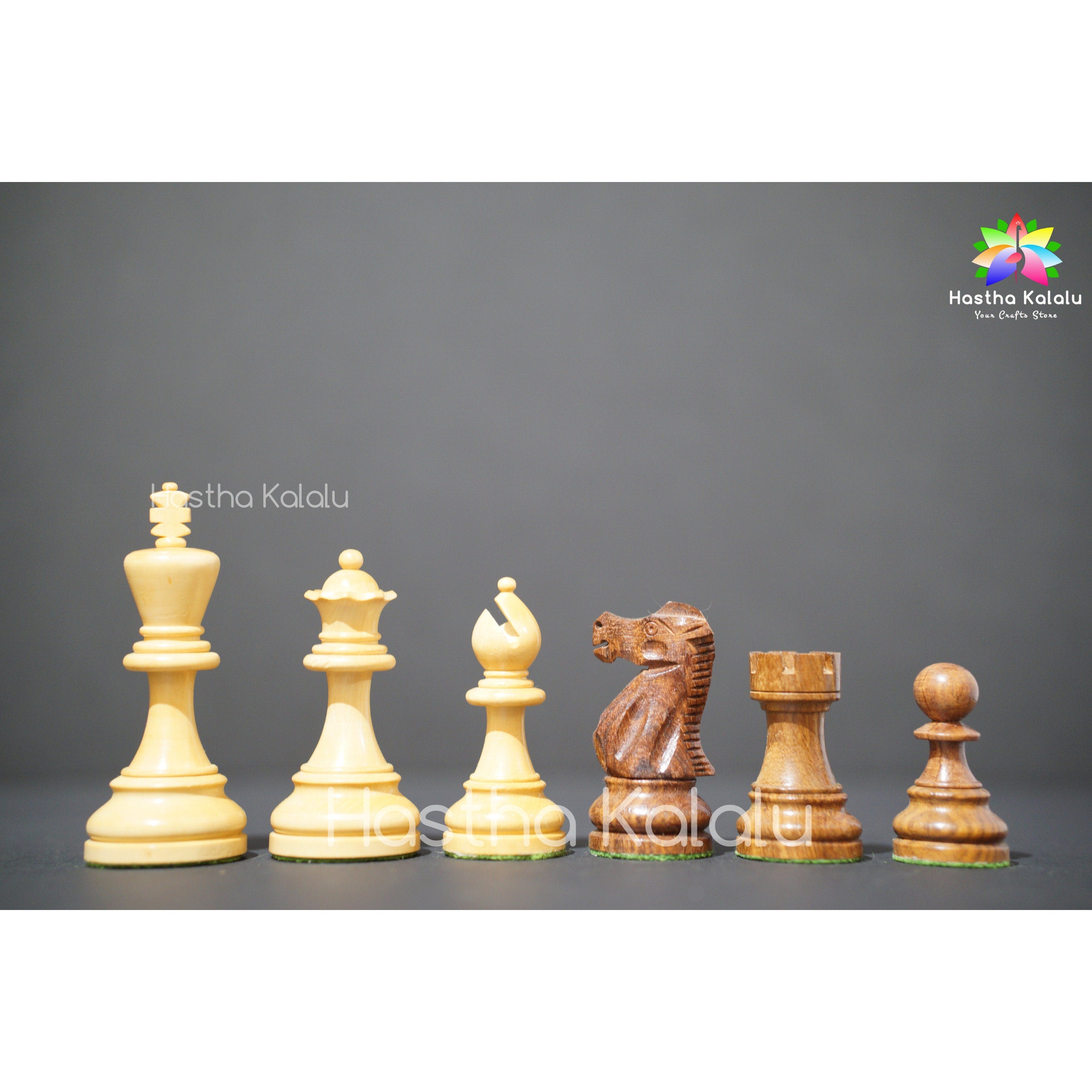 British Staunton Tournament Series Chess set, Weighted Rosewood and Boxwood Chess Pieces