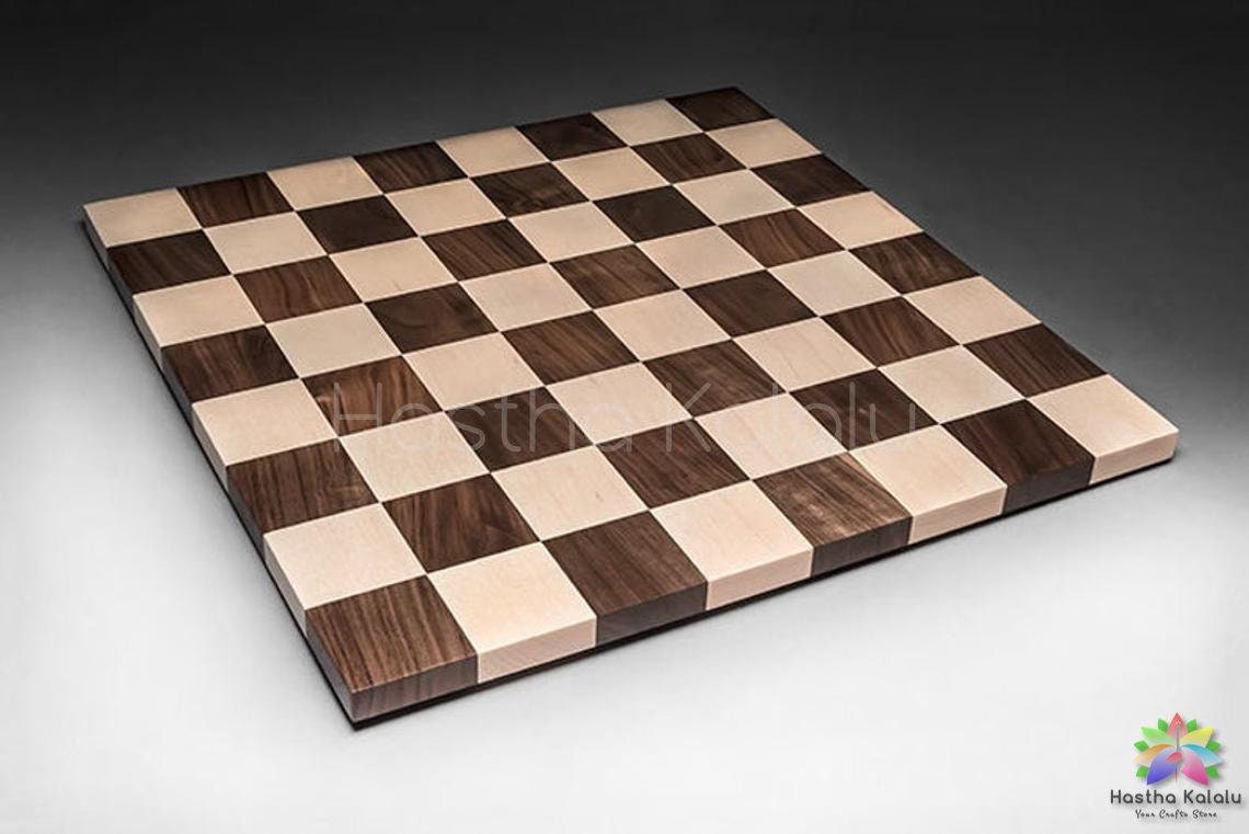 Pyrographed Classic -Staunton Style Tournament Chess set/ Burnt Boxwood Staunton Style Chess Pieces