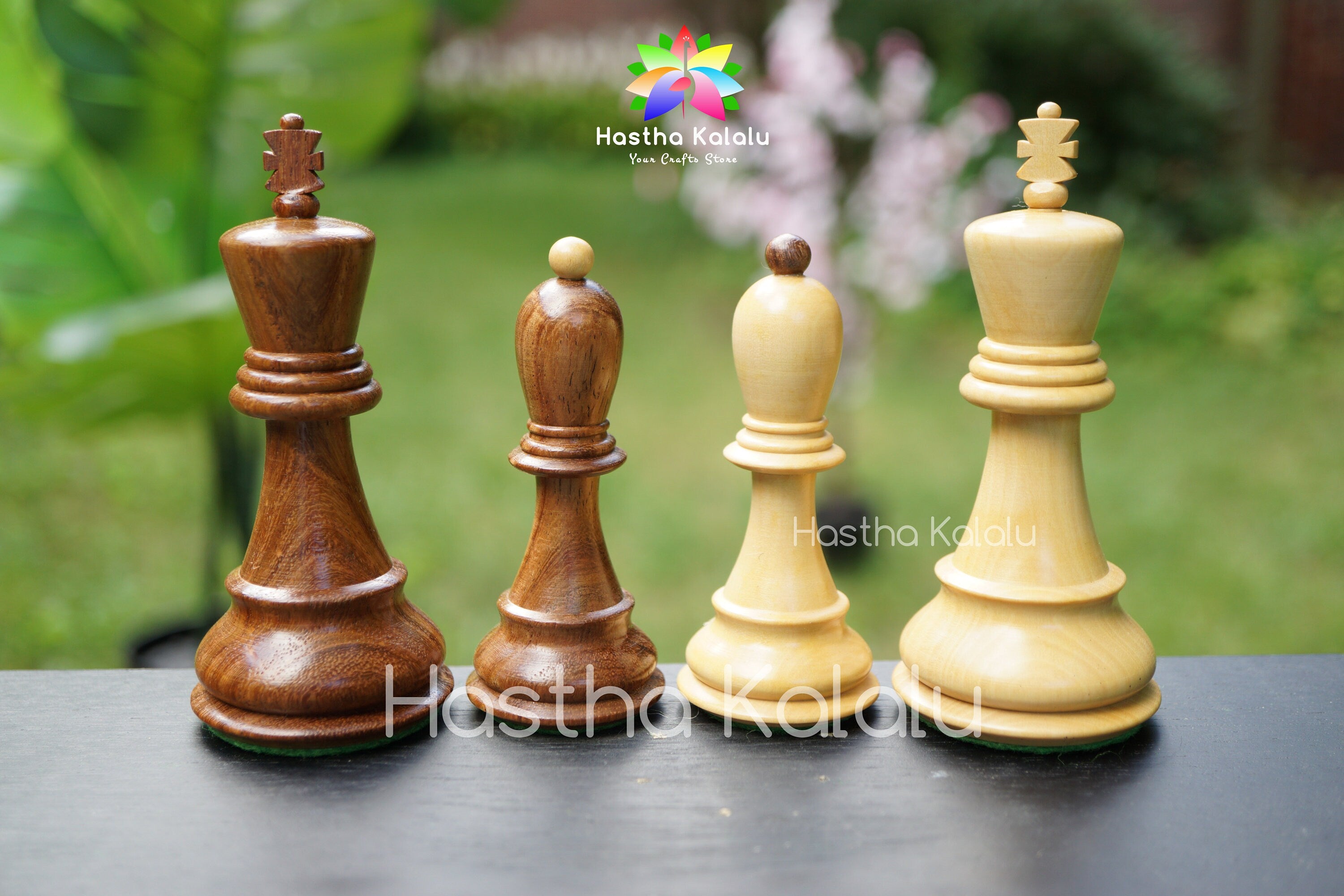 1950 Reproduced Russian Zagreb Chess Pieces with Rosewood-Boxwood King 4" Weighted / Thanksgiving Gift/valentine's day gift/Mothers day gift