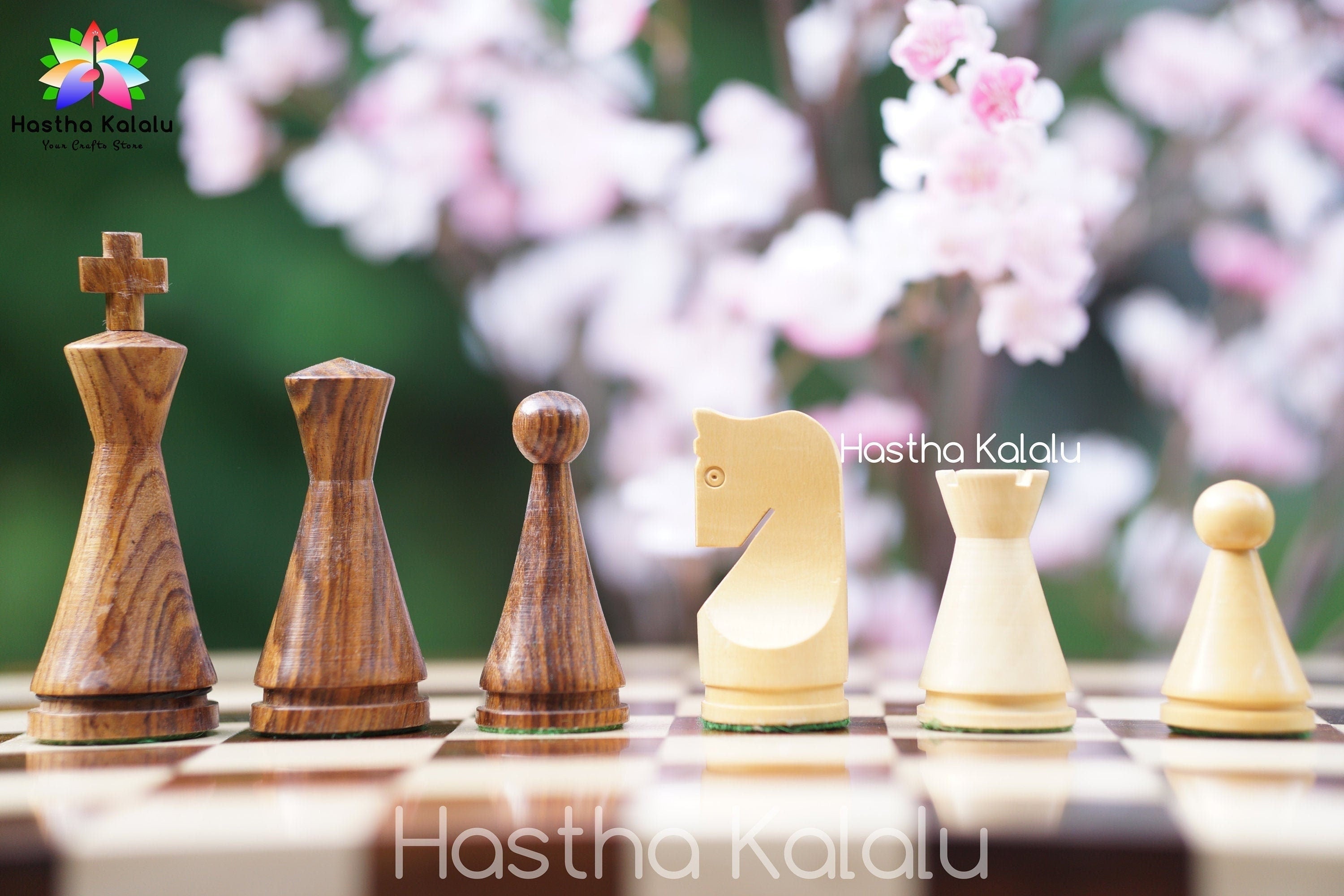 Reproduced Russian Poni Style Chess Pieces