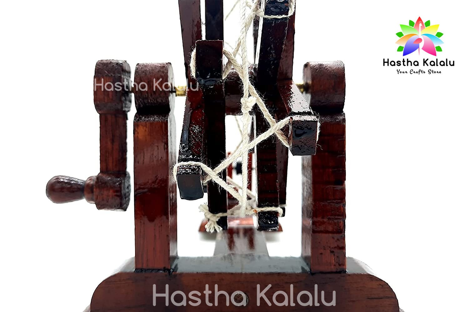 Gandhiji Handmade Charkha | Khadi Charkha | Spinning Wheel | Antique Show Piece for Home, Office, Home Decor  (23 x 14 x 12.5 cm)
