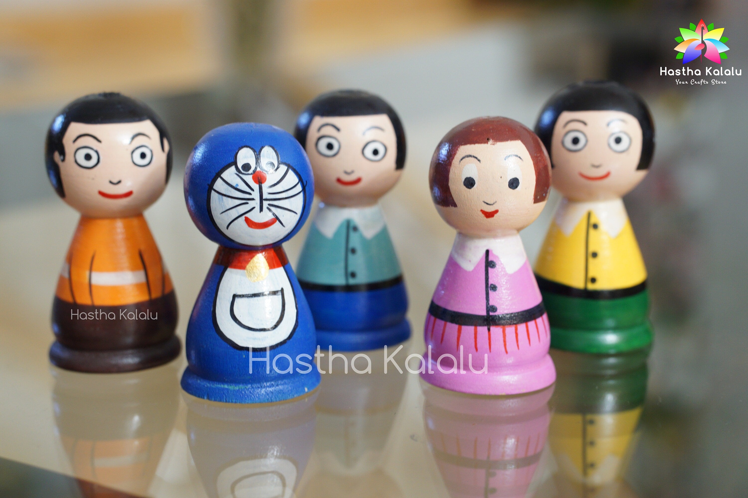 Handmade Wooden Peg Dolls