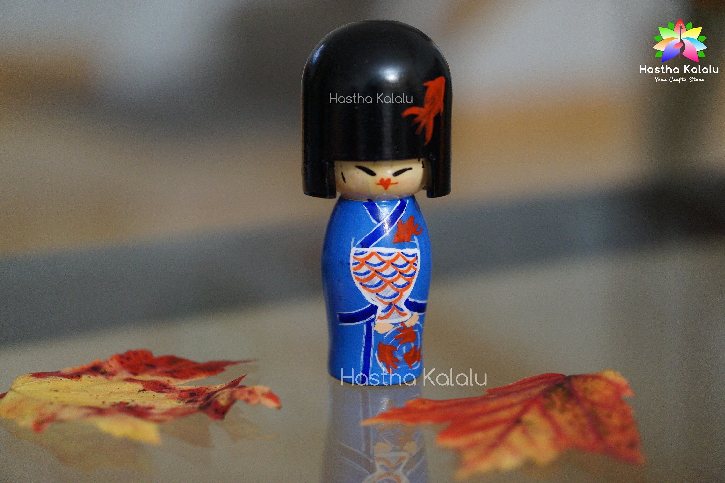 Kokeshi Dolls I Handmade 6 Inch Tall Wooden Peg Doll