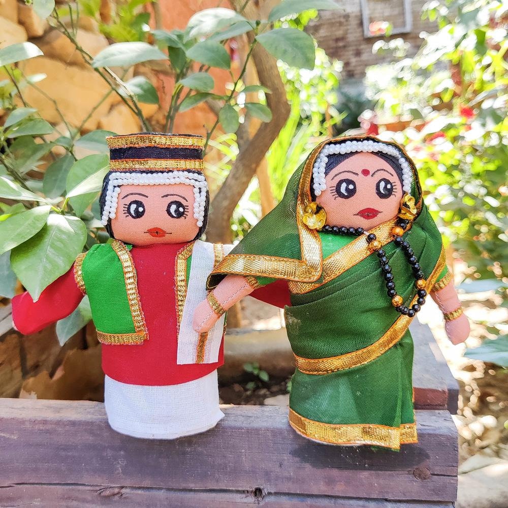 Handmade Stuffed Dolls of Indian Couple