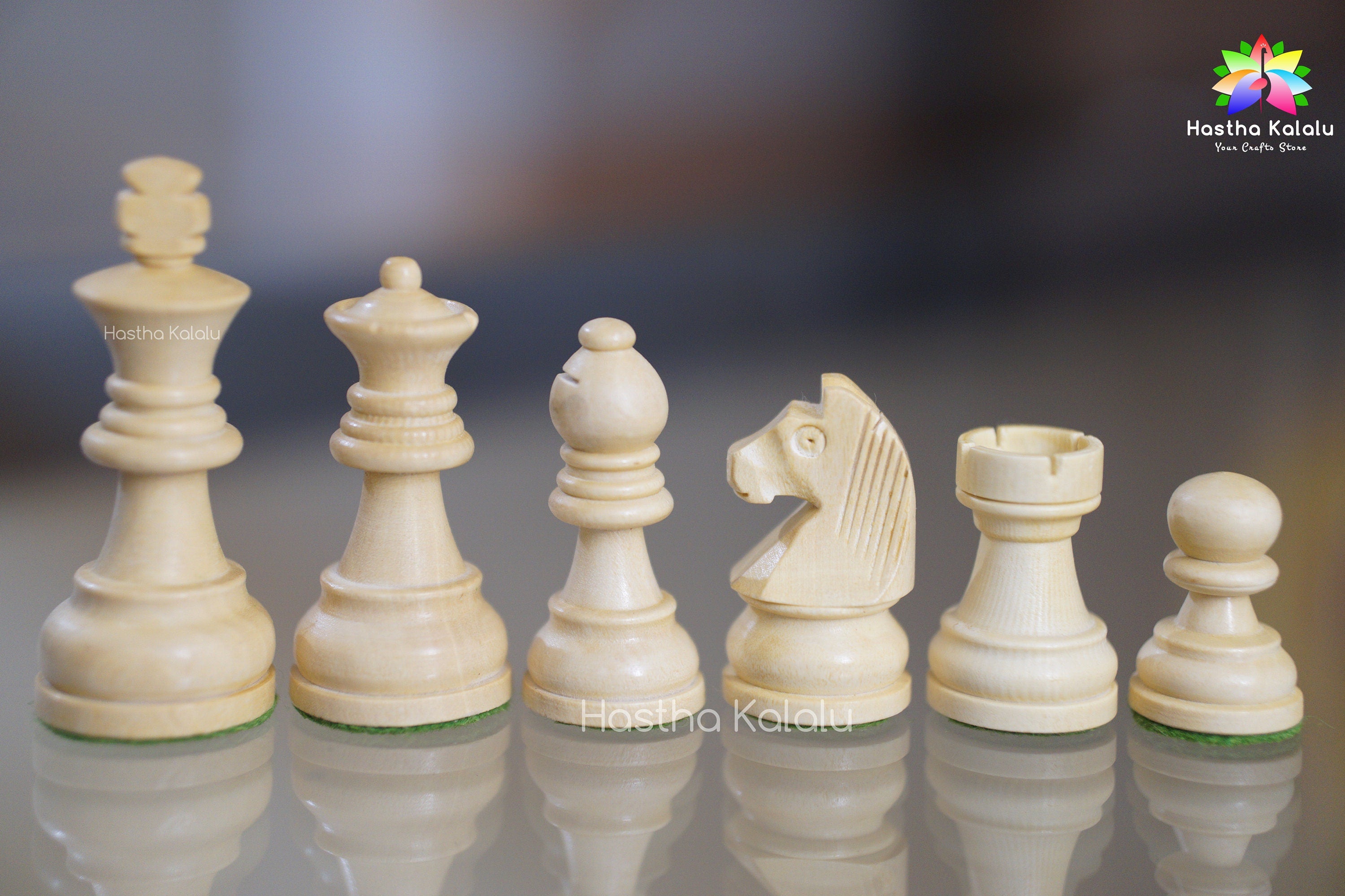 3 "Roi, chevalier allemand Staunton Style/tournoi série Sheesham/pièces d'échecs en palissandre indien, lestées