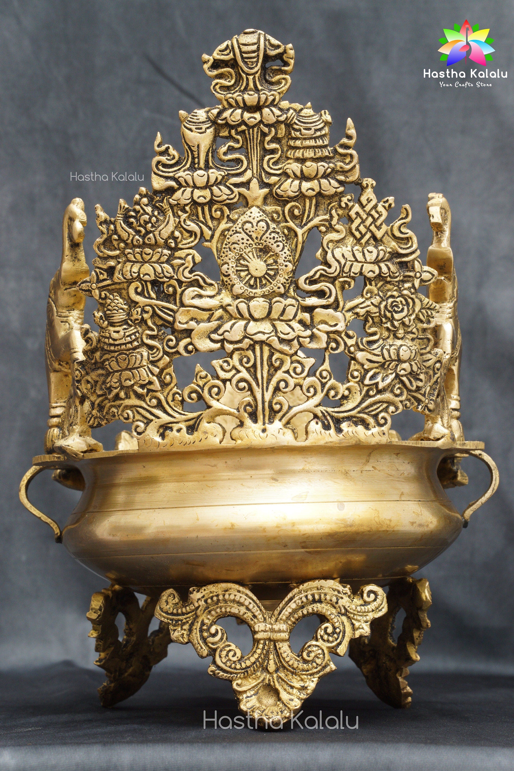 Table Top Premium Brass Made Decorative Urli|