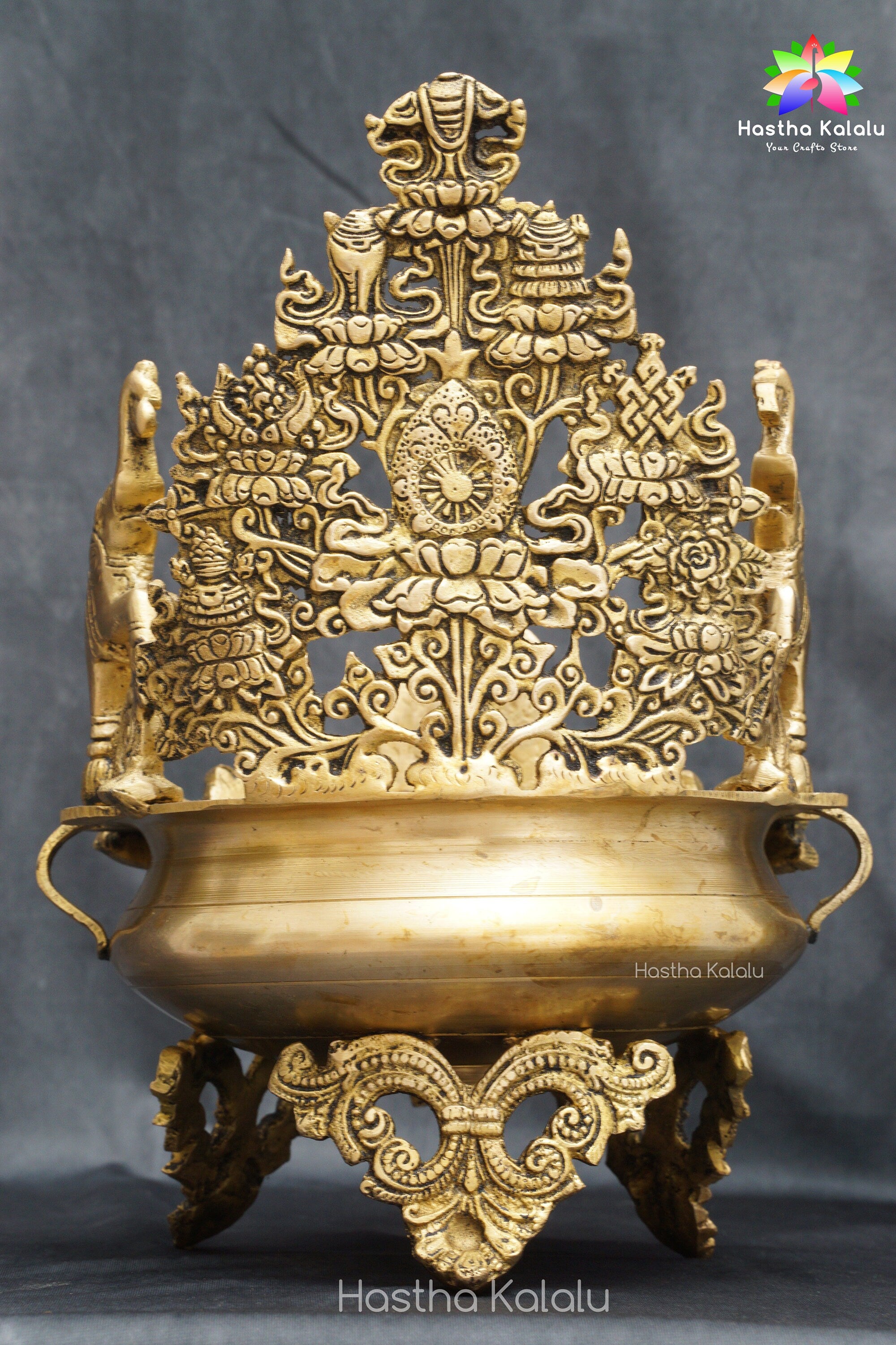 Table Top Premium Brass Made Decorative Urli|