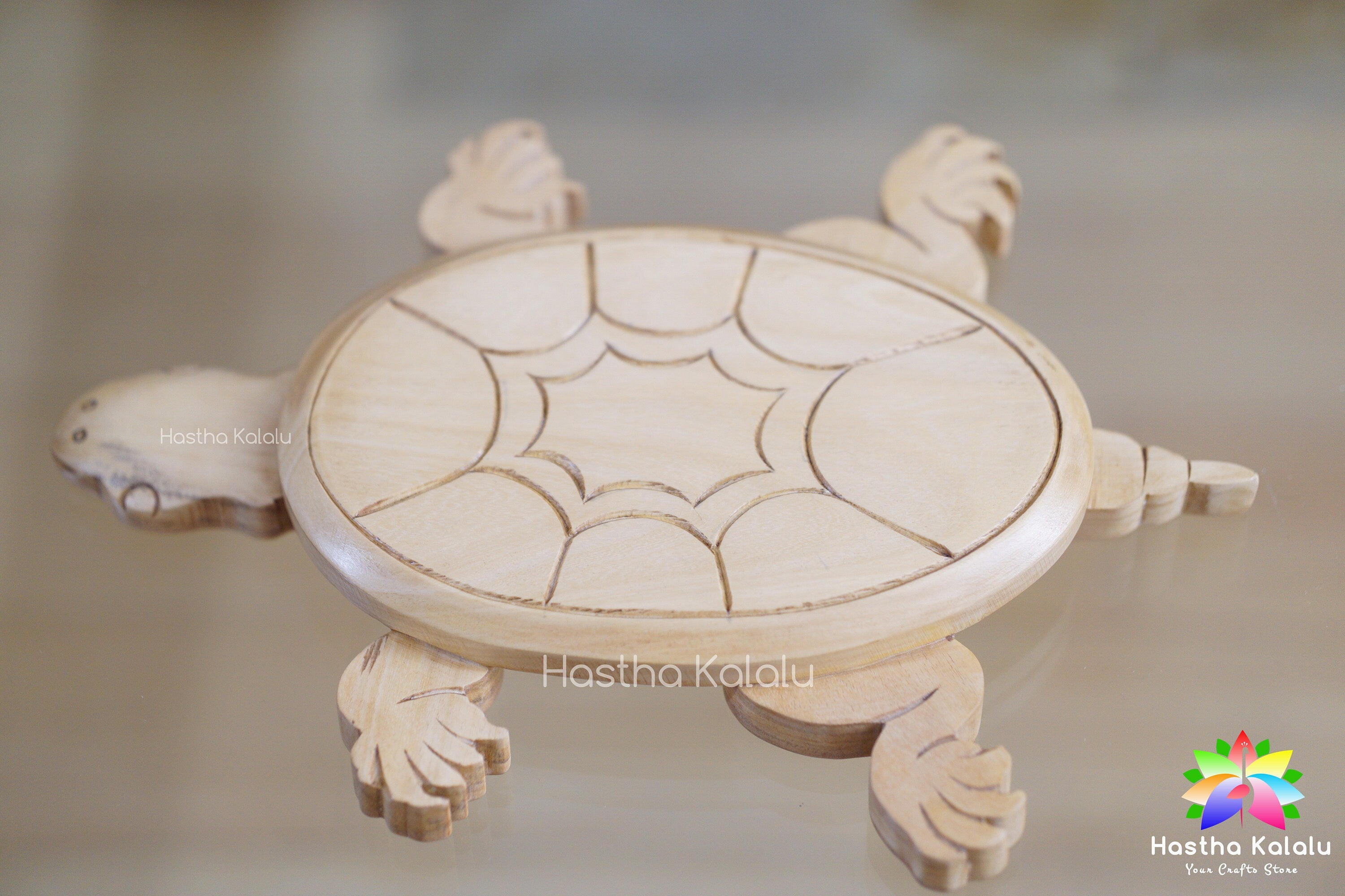 Petit tabouret de tortue en bois fait à la main | Support pour plantes |