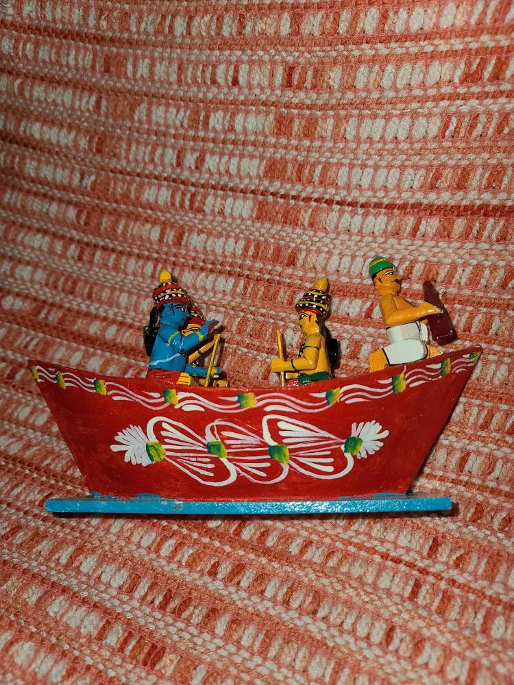 Rama Sita Lakshmana und Bootsmann Kevat