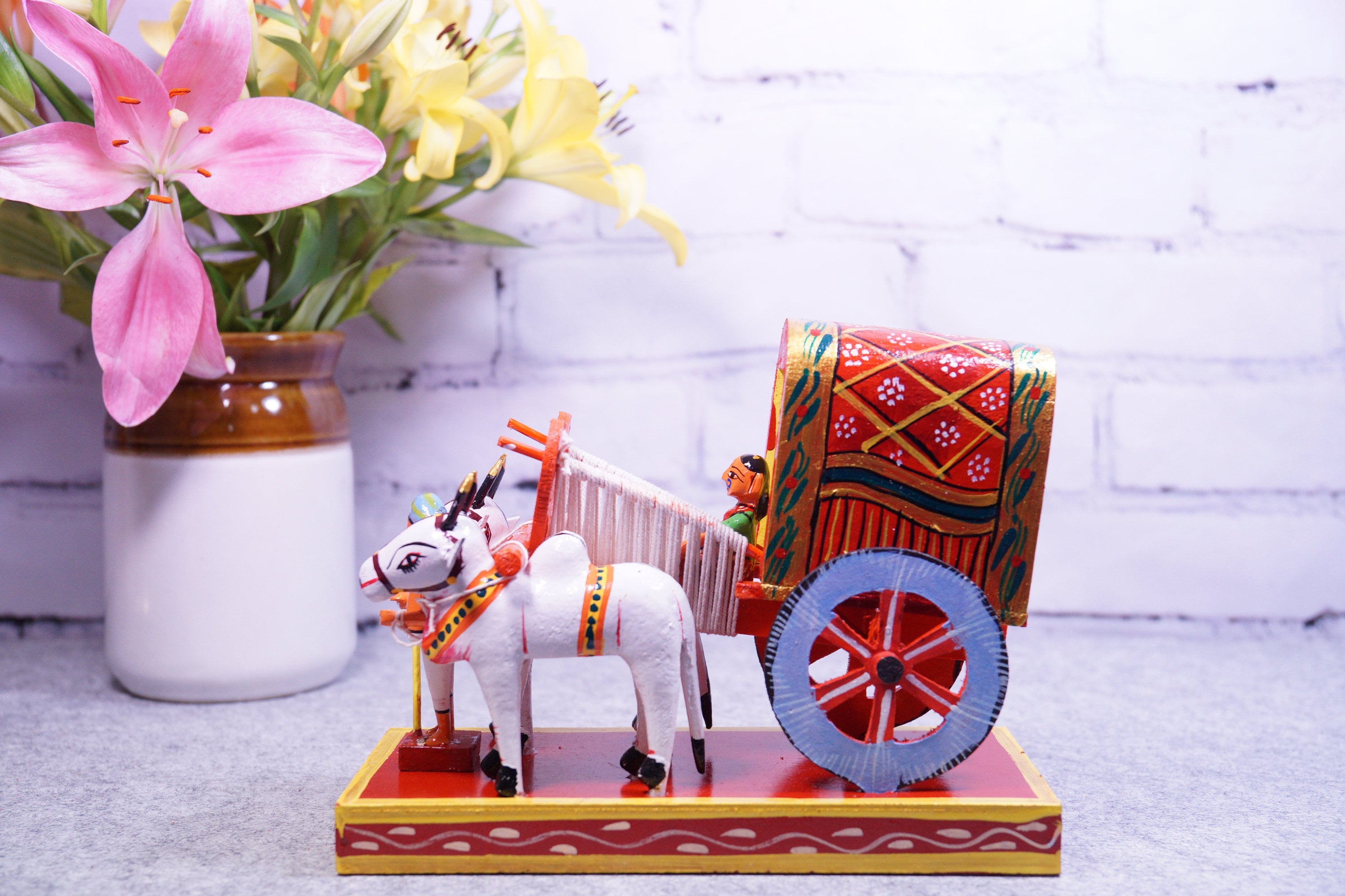 Bullock Cart for People Journey Through Time: Handmade Wooden Bullock Cart